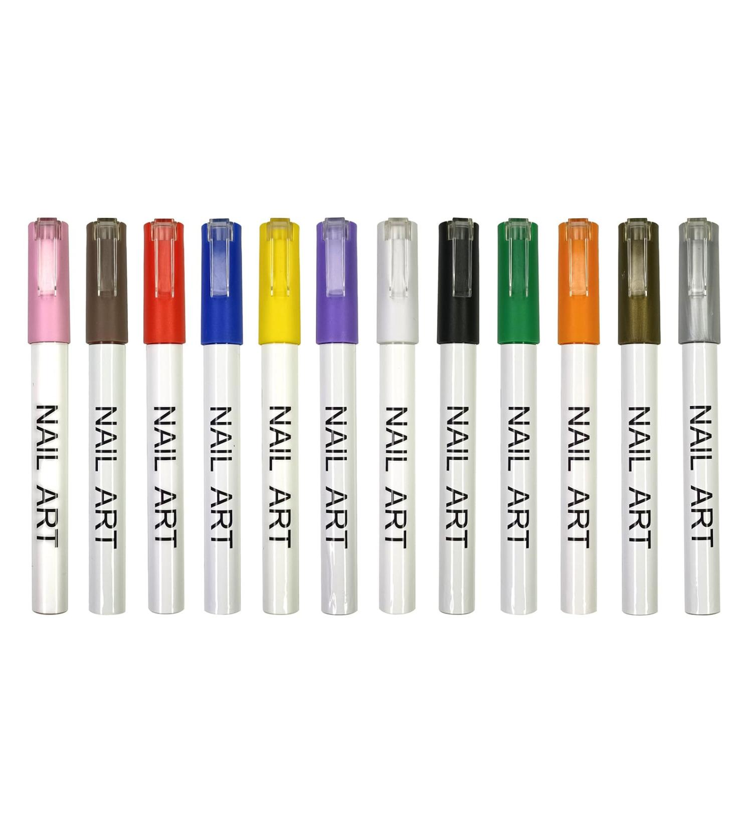 12Pcs Art Pen Art Painting Pen Colourful Art Pen Painting Pen Manicure Tool for Art - Buy Online on GoSupps.com