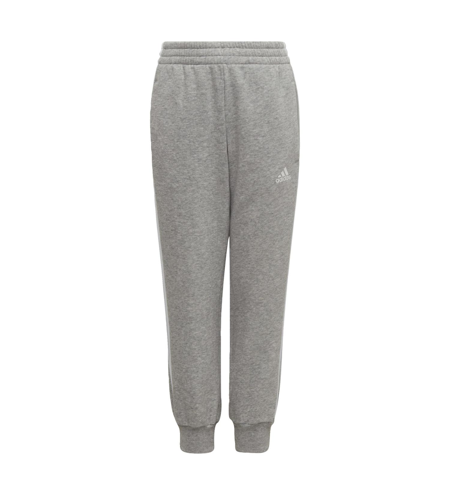 Buy adidas Unisex Kids Pants - Essential 3-Stripes Joggers in Medium Grey Heather/White | International Shipping Available - Buy Online on GoSupps.com