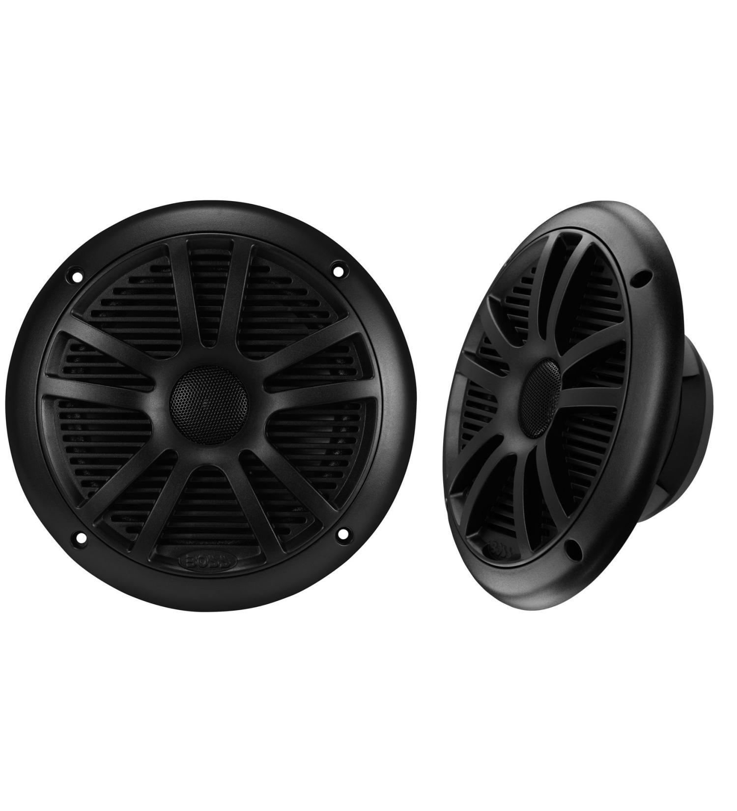 BOSS MR6B 6.5 Marine Stereo Boat Speakers - 180 Watts (Pair) | Weatherproof, 2-Way Full Range Coaxial with Tweeters - Sold in Pairs - Buy Online on GoSupps.com