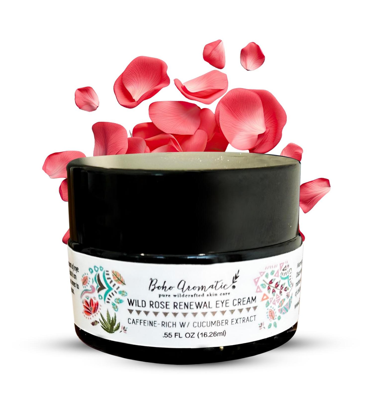 Wild Rose Renewal Eye Cream | Natural Under Eye Cream for Dark Circles & Fine Lines | Green Beauty Skin Care .55 FL OZ - Buy Online on GoSupps.com