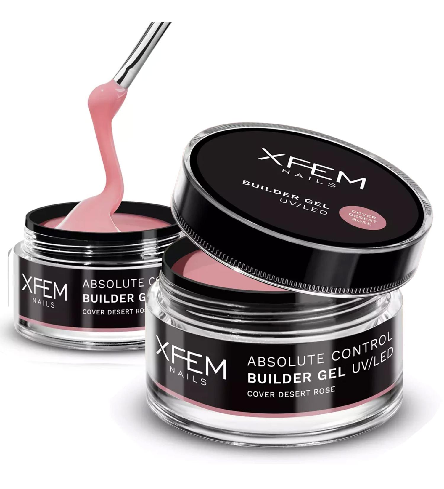 XFEM Builder Gel for Nail Extension and Modelling UV/LED (15 ml Cover Desert Rose) - Buy Online on GoSupps.com