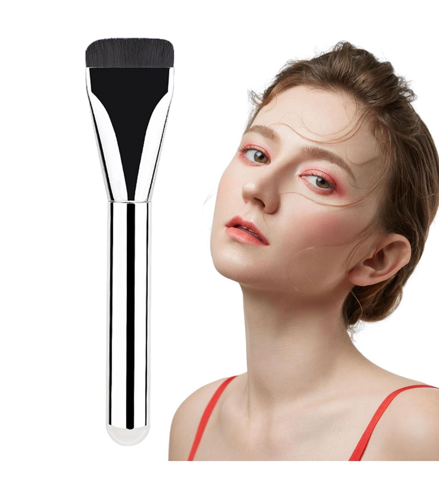 Ultra Thin Powder Brush for Liquid Foundation | Flat Fiber Makeup Brush & Concealer | Beauty Gifts for Women & Girls - Buy Online on GoSupps.com