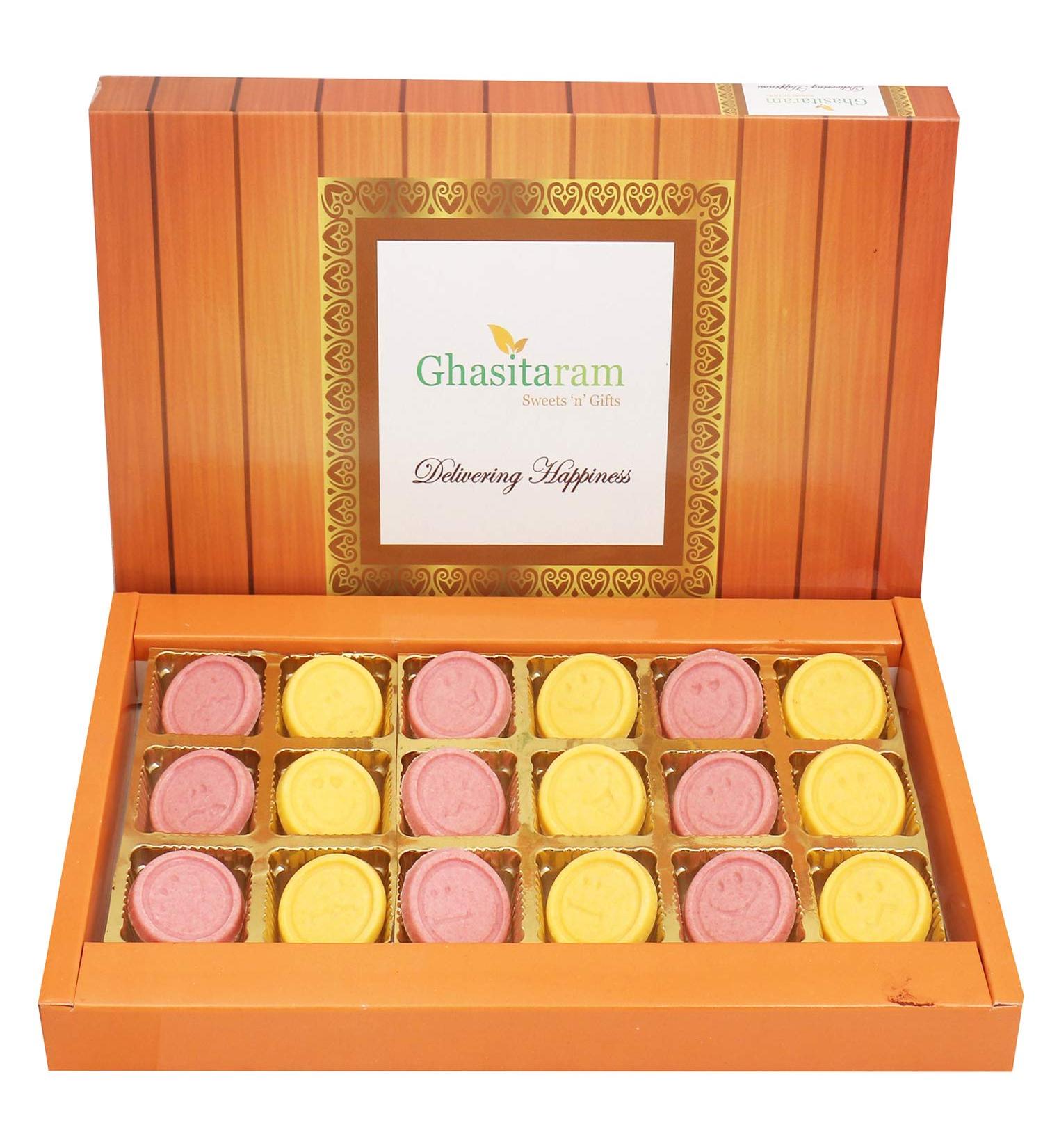 Ghasitaram Gifts Diwali Gifts - Smiley Chococlates 18 pcs - Buy Online on GoSupps.com