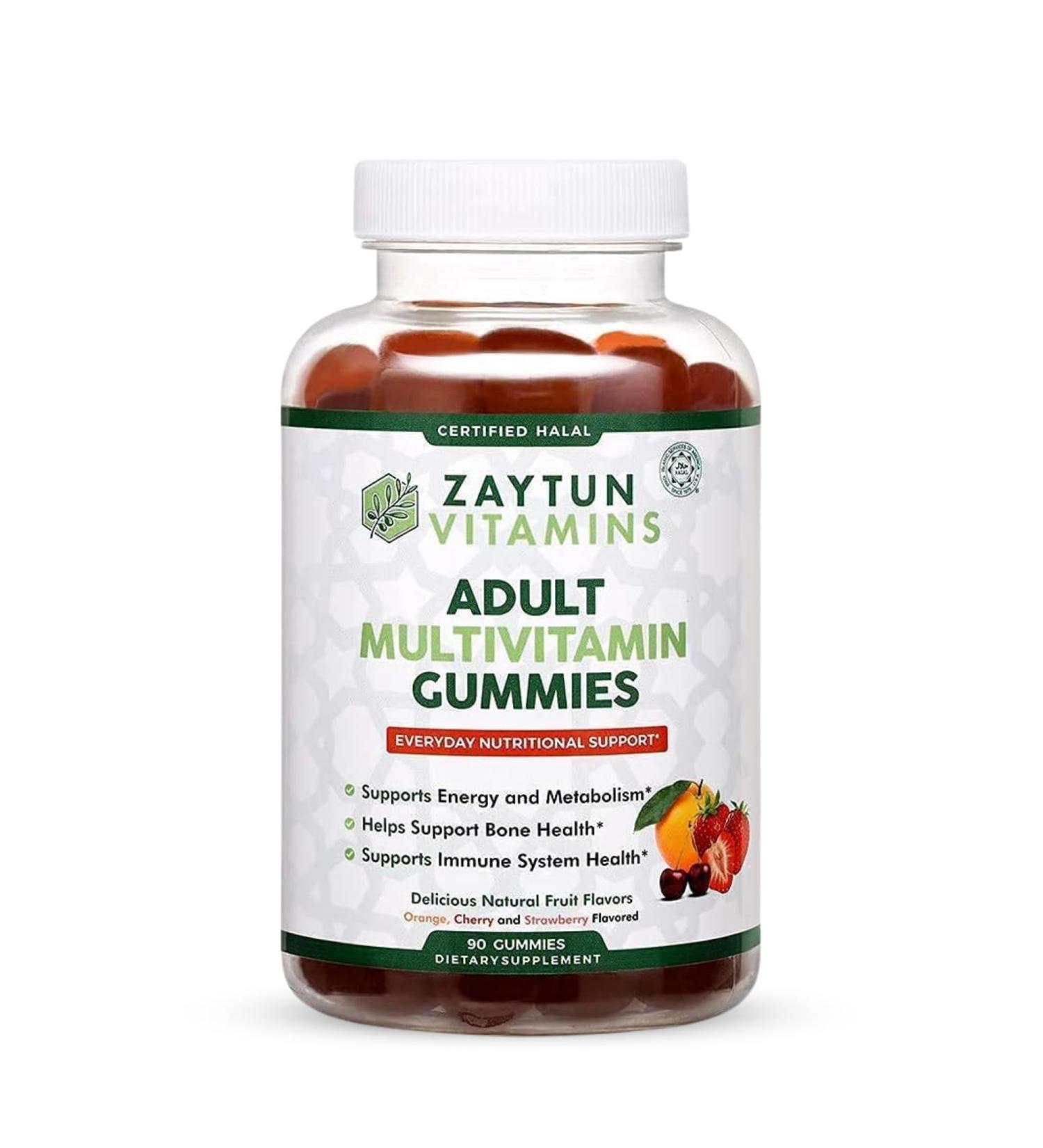 Zaytun Vitamins Halal Adult Multivitamin Gummies for Men Women Complete Everyday Nutritional Support with Biotin Vegan Natural Fruit Flavors Non-GMO Made in USA - Halal Vitamins - Buy Online on GoSupps.com
