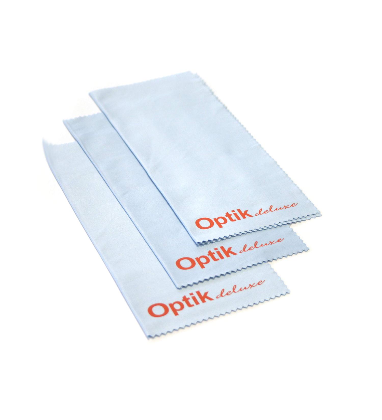 Optics Deluxe Microfiber Glasses Cleaning Cloth - 3 Pack (20x20 cm) | Optician Quality | International Shipping - Buy Online on GoSupps.com