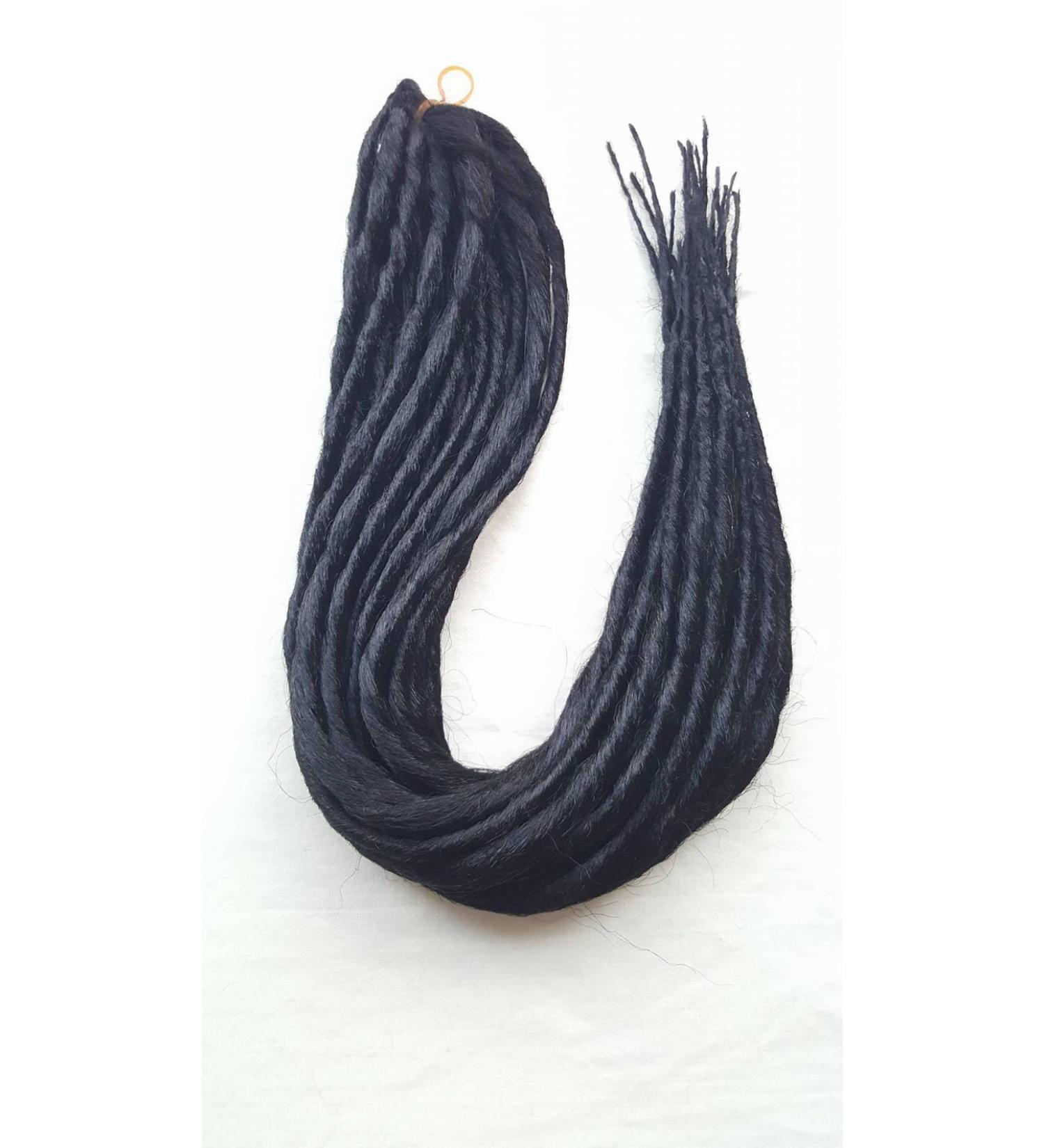 Elysee Star Dreads #1 Jet Black Dreadlocks Double Ended Synthetic Dread by Elysee Star