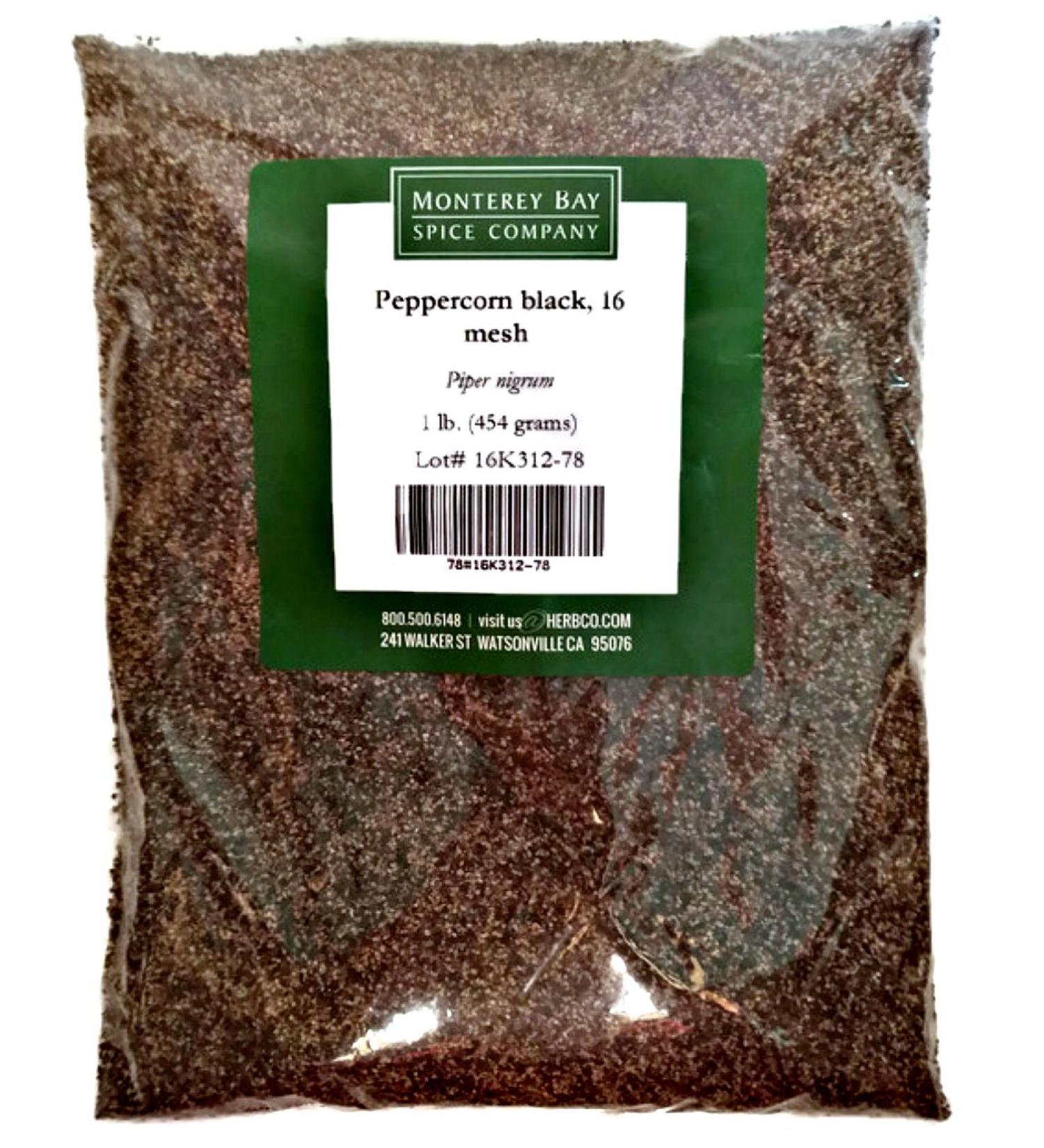 Monterey Bay Peppercorn Black - 16 Mesh - 1 Pound 1 Pound (Pack of 1)