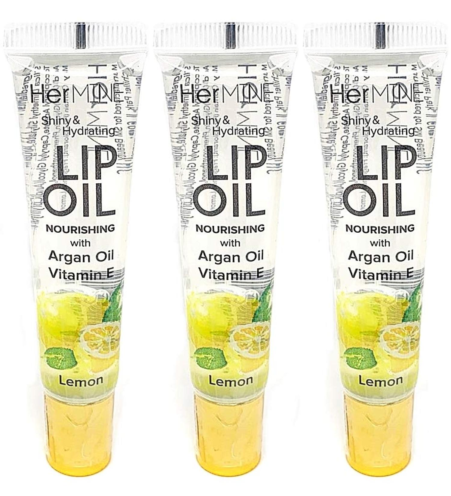 Crispy Beauty Hermine Clear Lip Oil Gloss 3pcs (Lemon) - Hydrating & Nourishing Lip Treatment - Buy Online on GoSupps.com