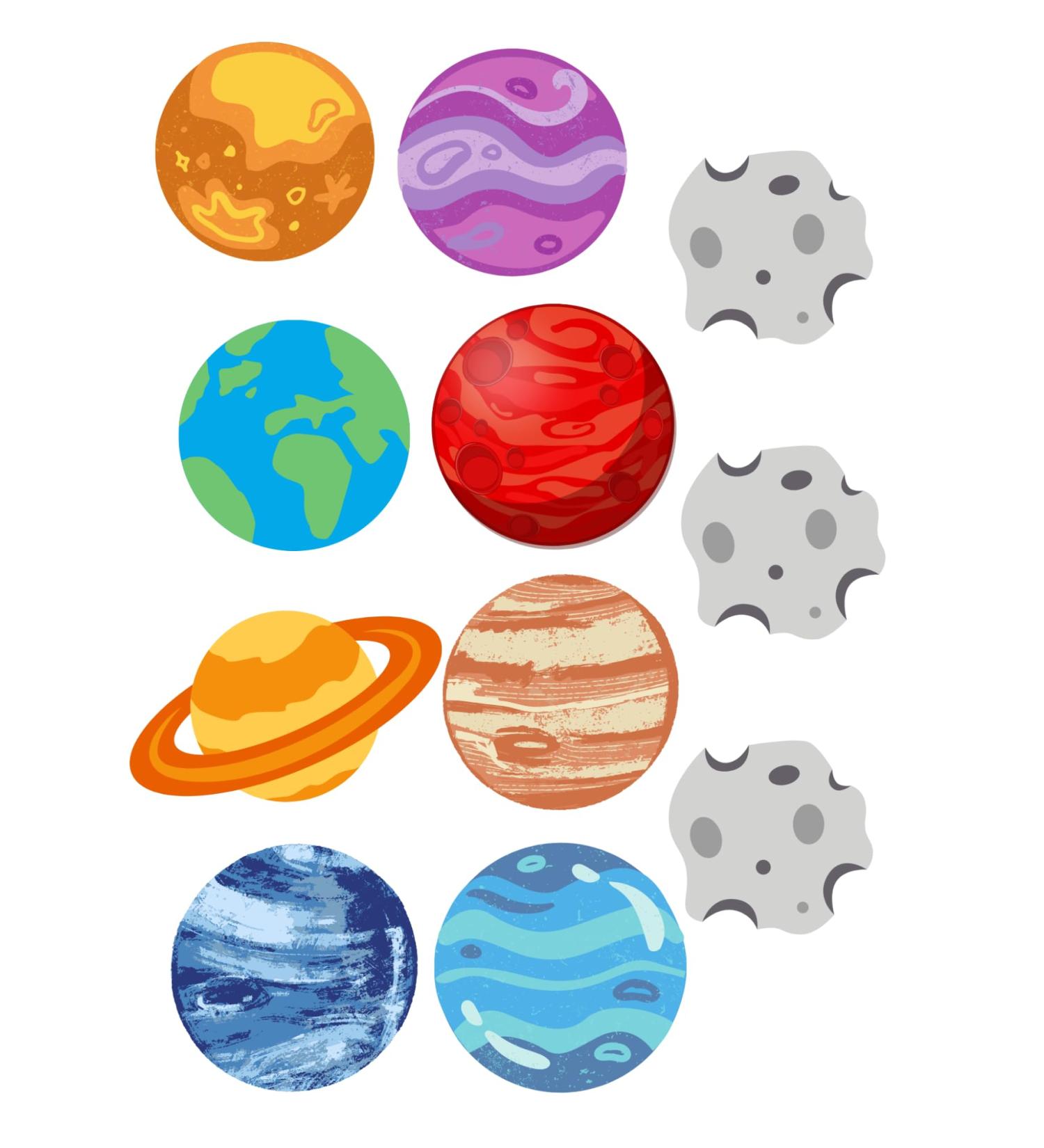 Solar system Space Cake topper Cake decorations A4 Sheet Wafer/Icing UNCUT (wafer paper) Rice Paper