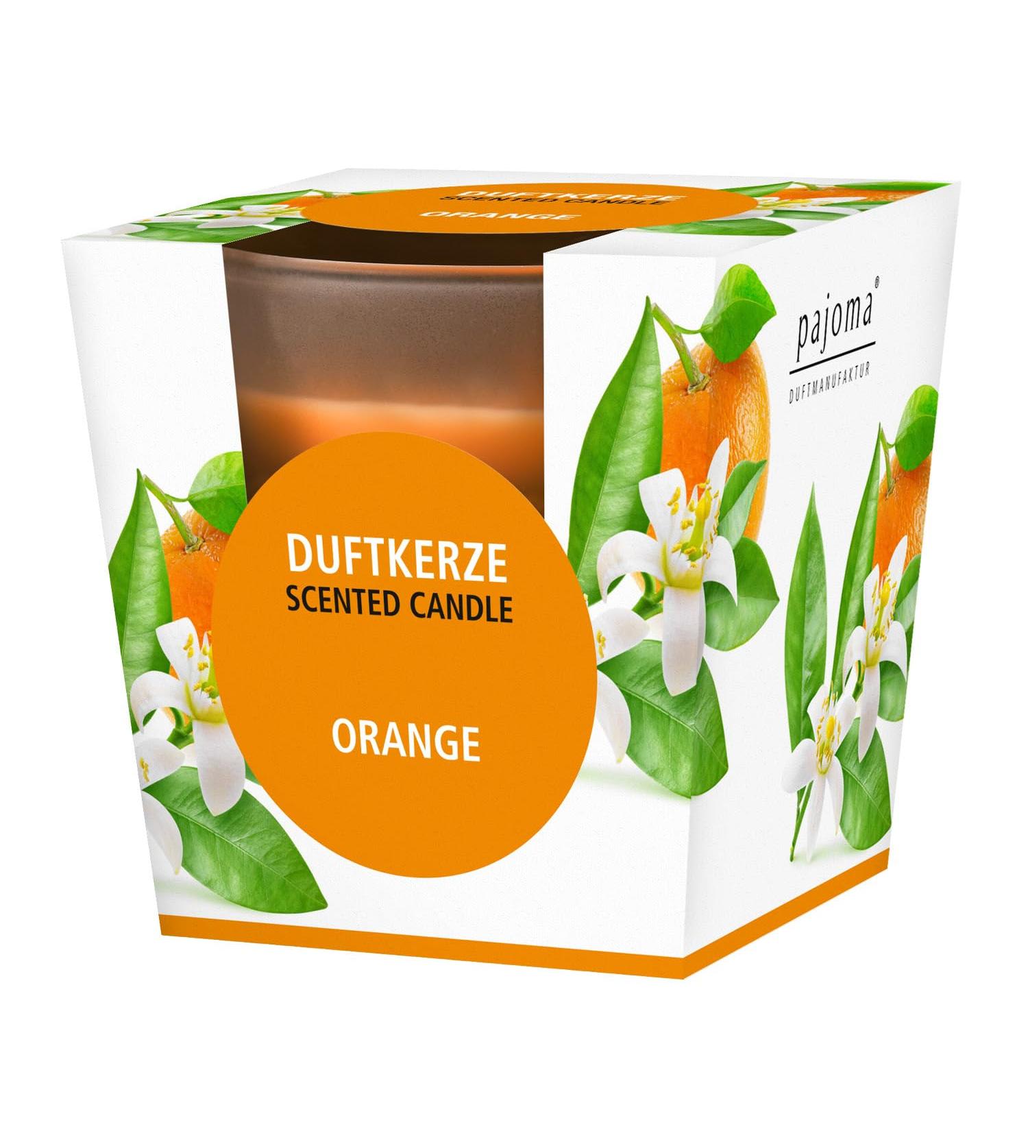 Pajoma Orange Fragrance Candle - 120g Satin Glass 25-Hour Burn Time Premium Gift Packaging - Buy Online on GoSupps.com