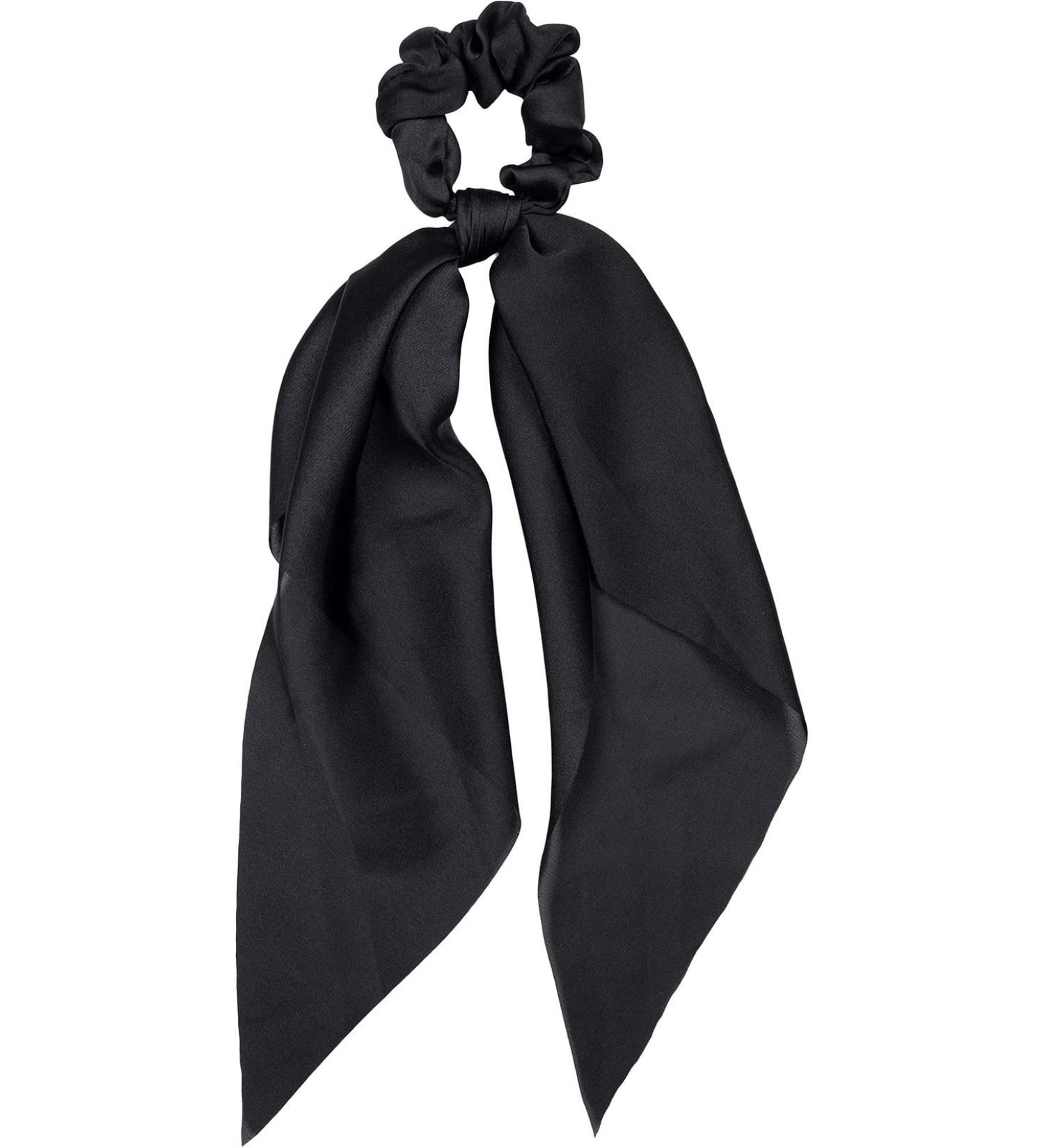 styleBREAKER Retro Black Hair Tie with Bow - Elastic Scrunchie Ponytail Holder & Hairband 04027040 - Buy Online on GoSupps.com