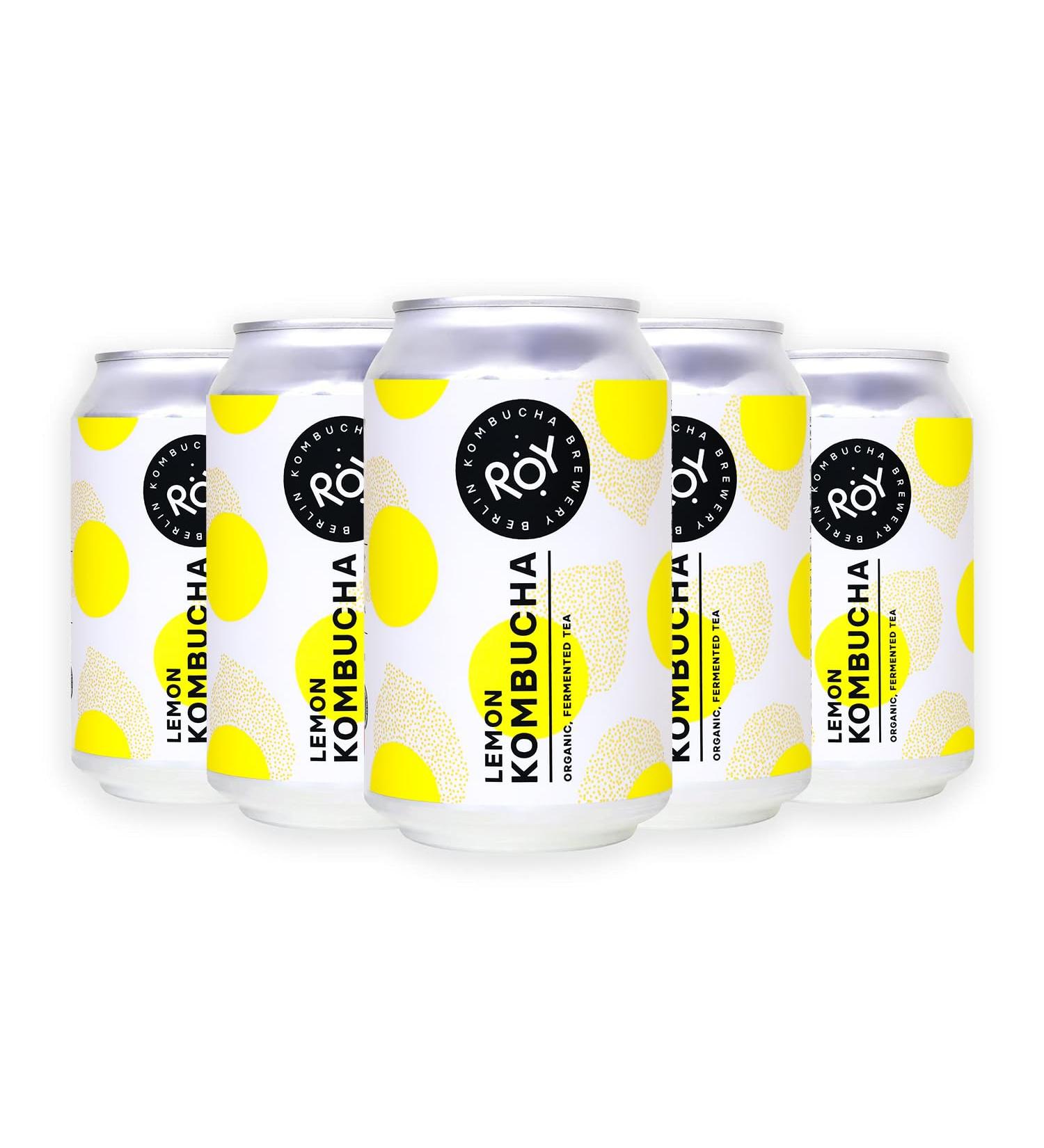 Buy Roy Kombucha Lemon Bio - Handmade Organic 330ml | Vegan Gluten-Free Lactose-Free 24-Pack | Berlin Brewery - Buy Online on GoSupps.com