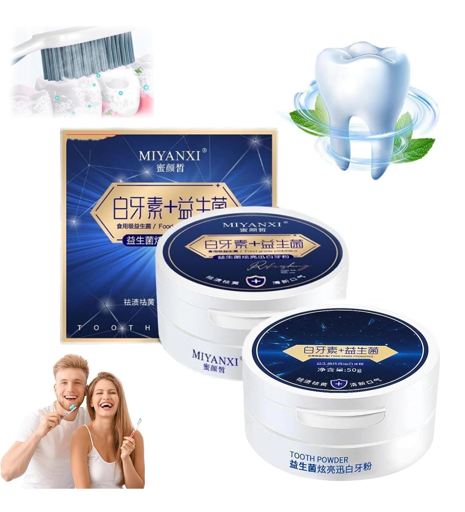 Miyanxi Tooth Powder | Effective Teeth Whitening & Stain Remover | 2 PCs for Coffee Stains | Shop Internationally - Buy Online on GoSupps.com