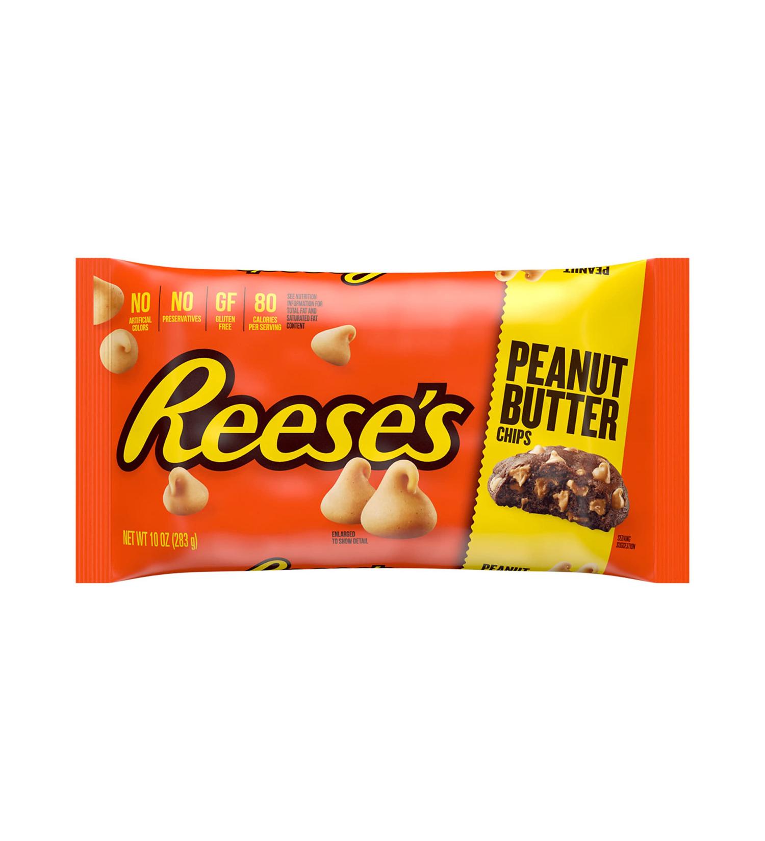 REESE'S Peanut Butter Baking Chips - Gluten Free, No Preservatives - 10 oz Bag - Buy Online on GoSupps.com