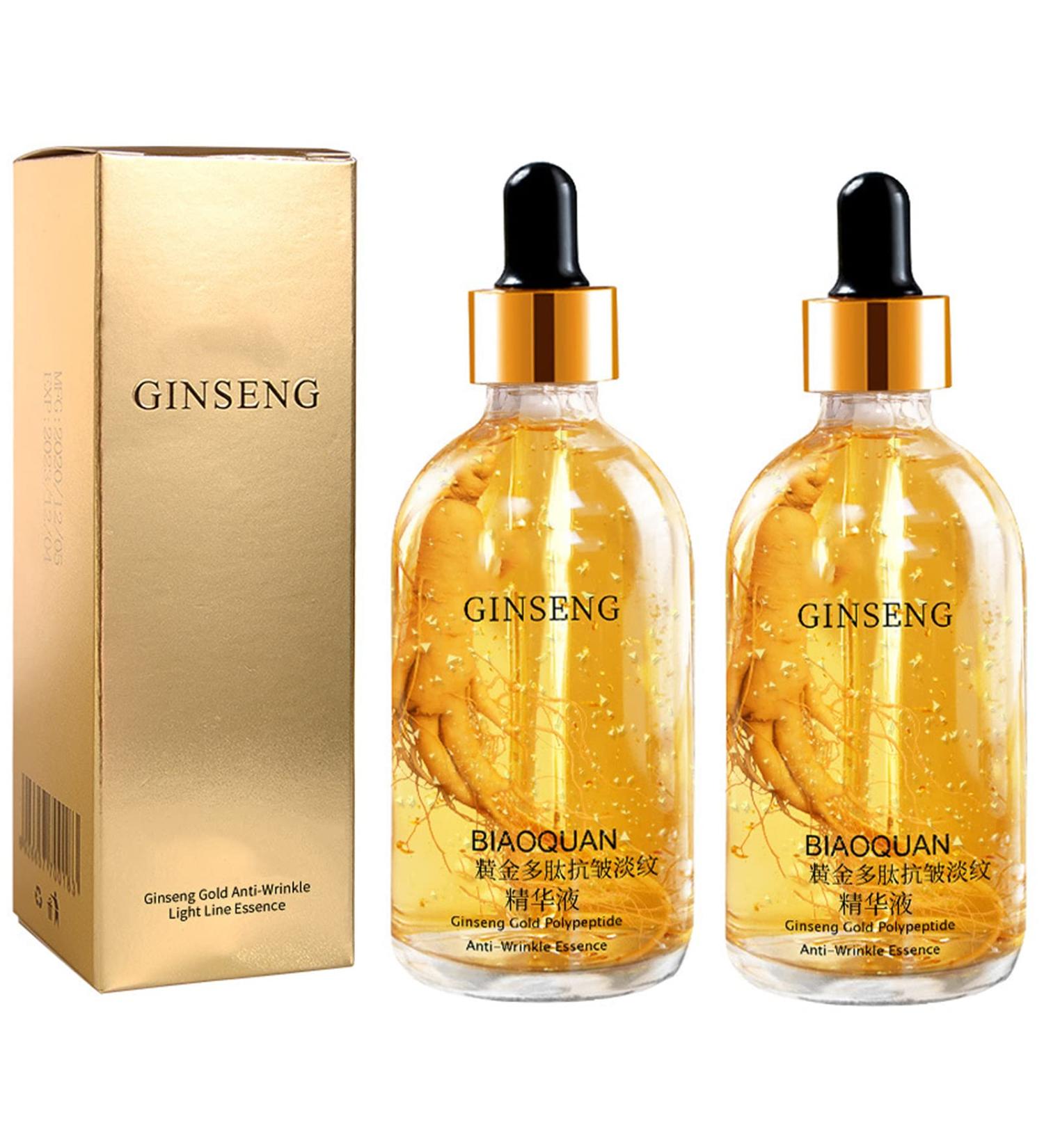 Ginseng Gold Polypeptide Anti-Ageing Essence - 2PCS Set | Powerful Anti-Wrinkle Serum for Face - Buy Online on GoSupps.com