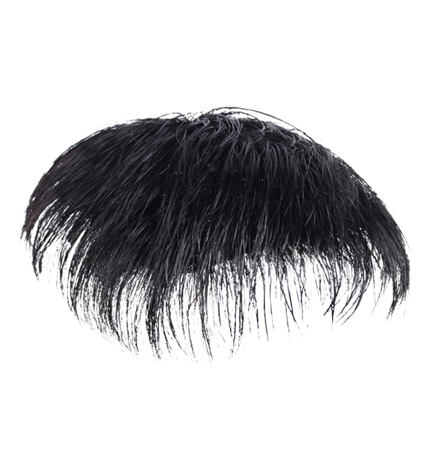 LearnLyrics Men Hair Patch - Natural Black Hair Topper Real Human Hair Patch | Men Hair Integration System Non Surgical Hair Replacement Hair Extension Piece Hair Enhancement Wig for Men Boys - Buy Online on GoSupps.com