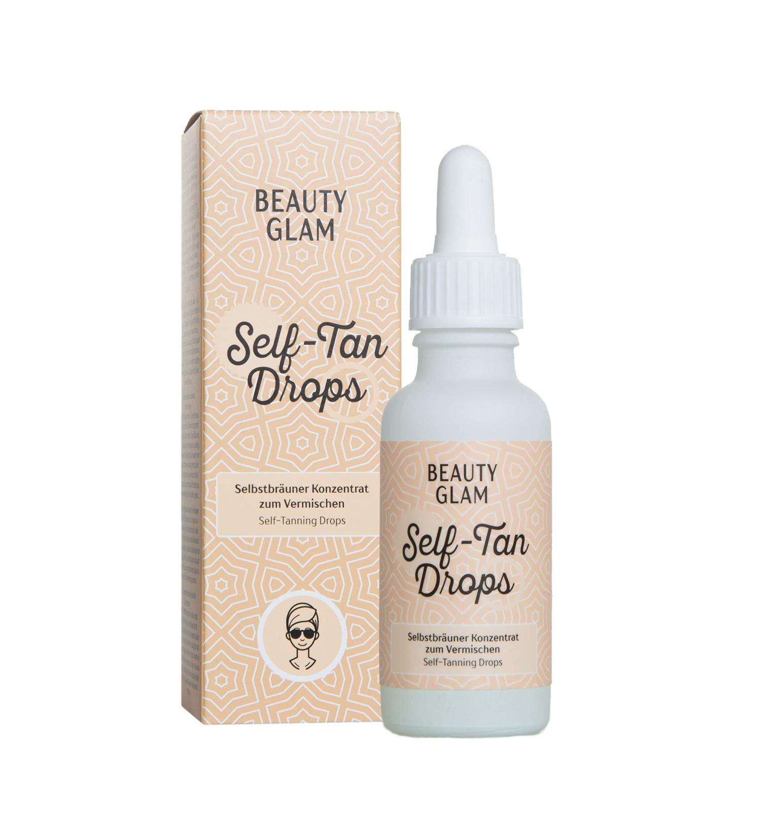 Self-Brown Face Drops for Ultimate Summer Glow - Vegan Dye & Silicone-Free Self-Tan Drops - 30ml Beauty Glam - Buy Online on GoSupps.com