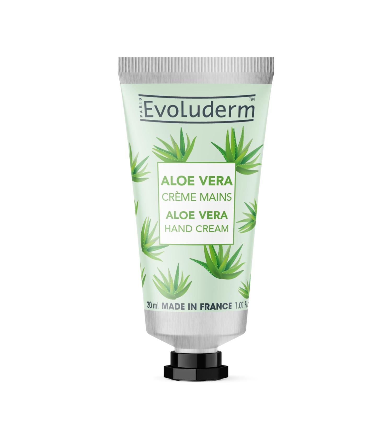 Evoluderm EVOLUDERM Aloe Vera Hand Cream 30ml 97% Naturally Derived Ingredients Vegan Made in France