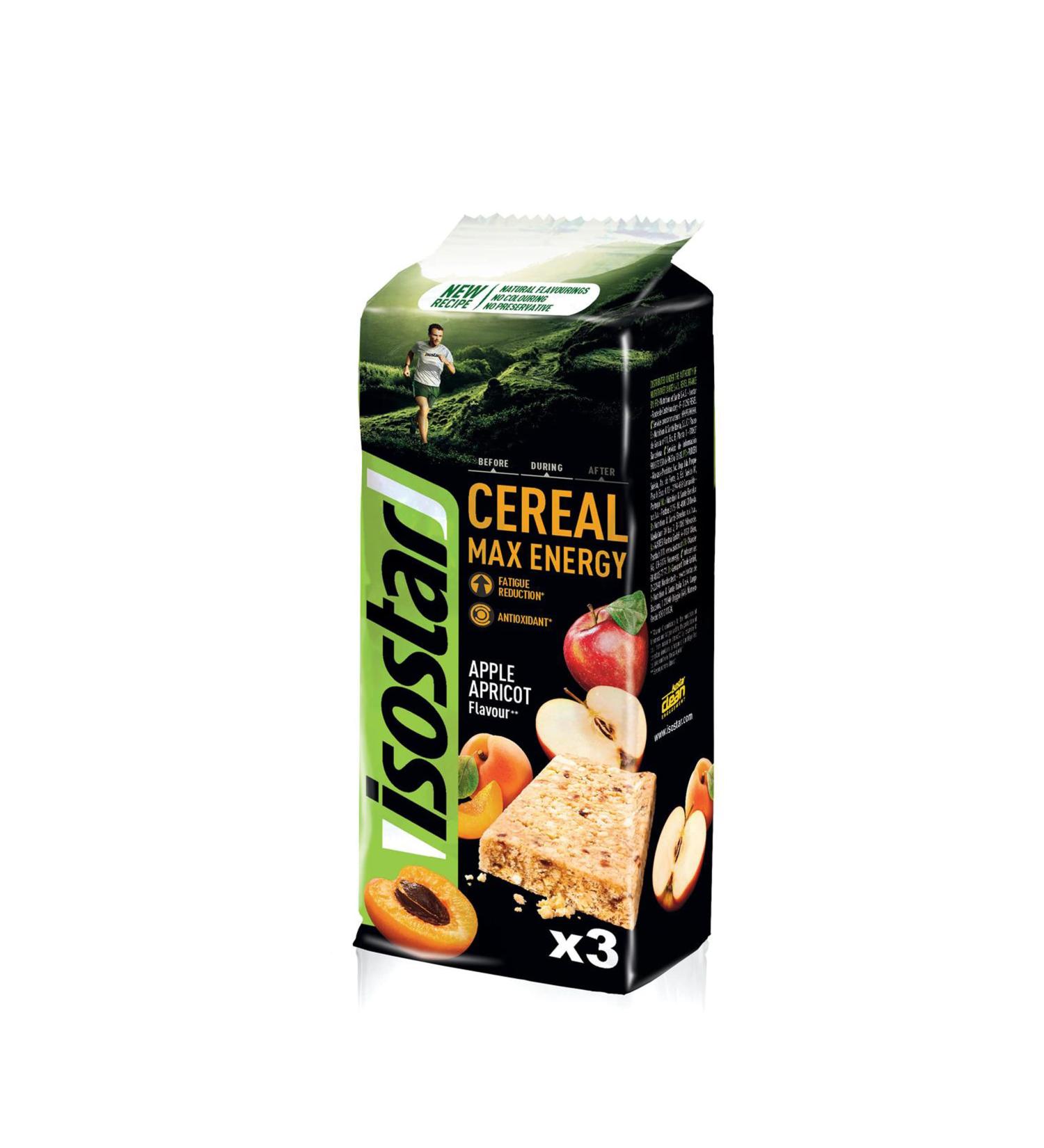 Isostar - Apricot Apple Max Cereal Bars - Energy Bars Source of Carbohydrates and Vitamins - Energy Supply - 3x55 g - 193967 - Buy Online on GoSupps.com