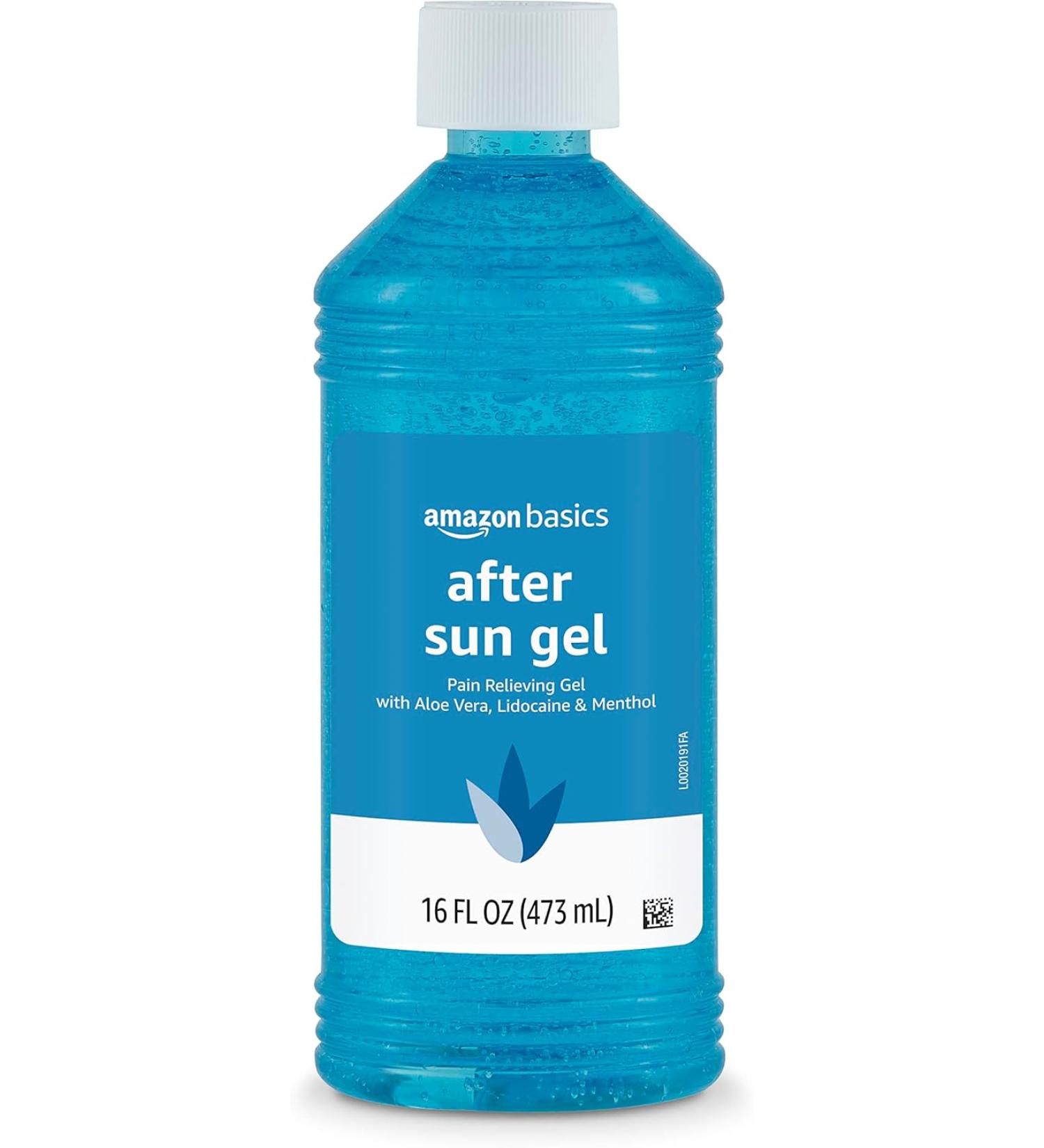 Solimo After Sun Gel with Aloe, Lidocaine & Menthol - 16 Fl Oz | Amazon Brand - Buy Online on GoSupps.com