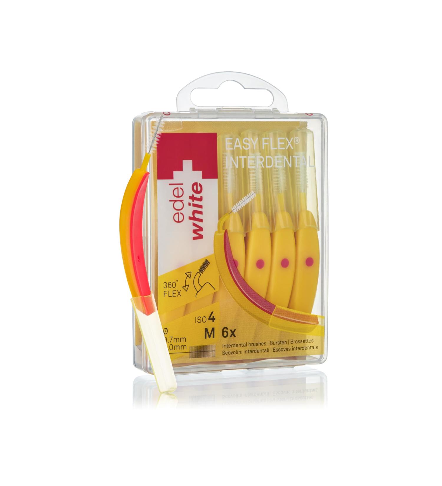 Edel+White ID7 Interdental Brushes M 0.7mm | 6x Gentle Brushes for Tight Spaces - Optimal Tooth Cleaning - Buy Online on GoSupps.com