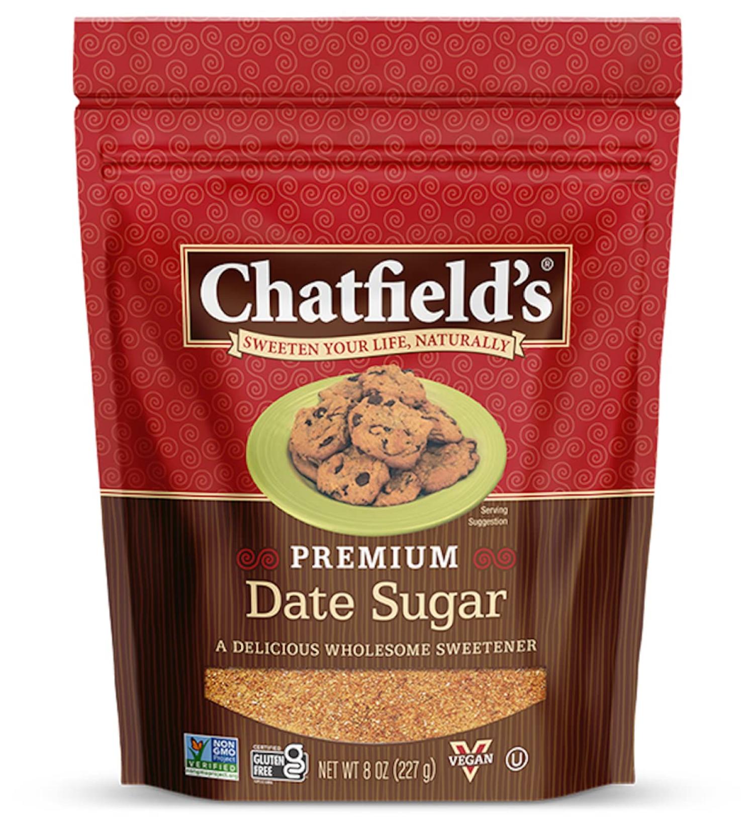 Chatfields Granulated Date Sugar - 100% Natural Date Sweetener, 8 Oz Pouch (1 Pack) - Buy Online on GoSupps.com