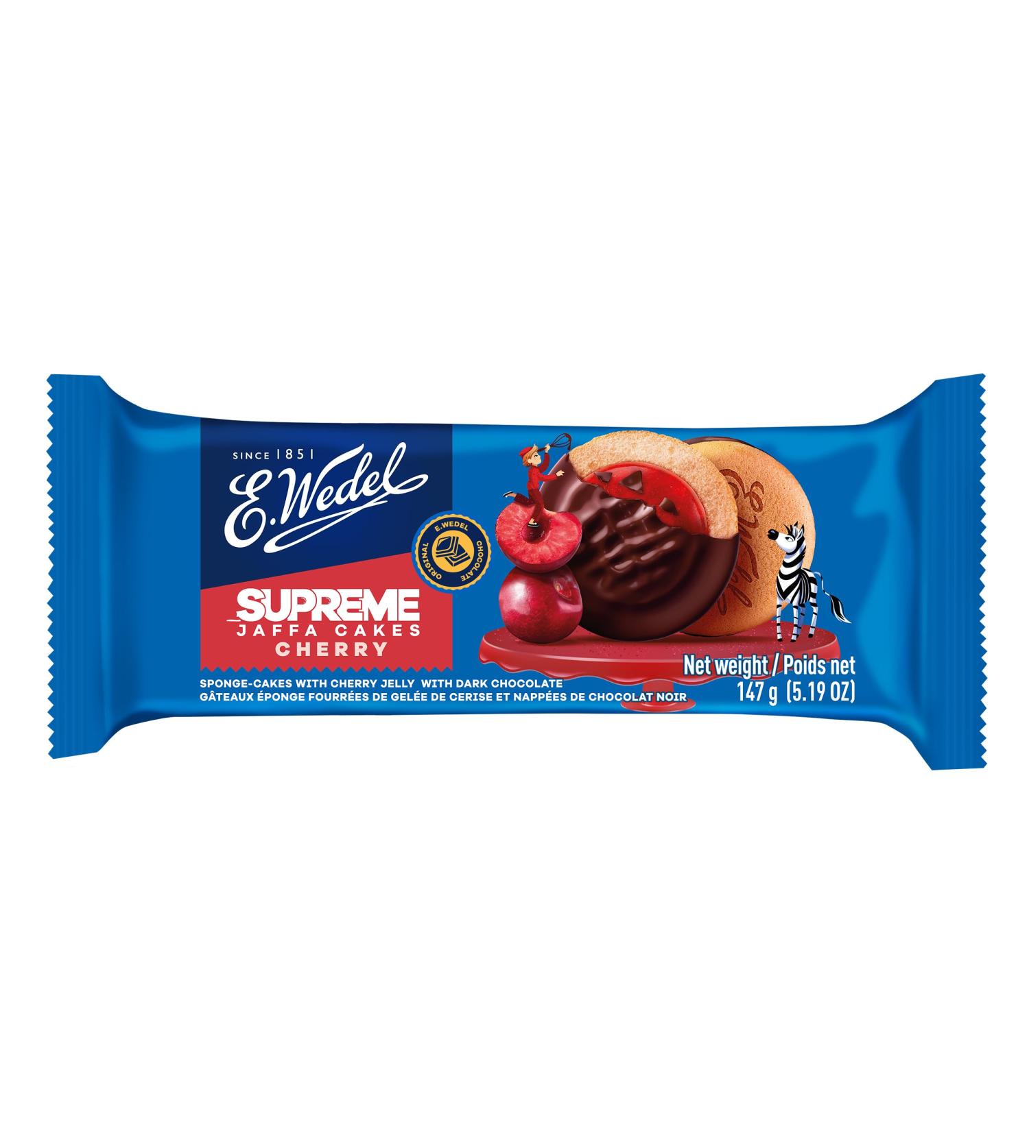 E. WEDEL Chocolate Bars and Tablets - Supreme Jaffa Cherry (1 Pack )