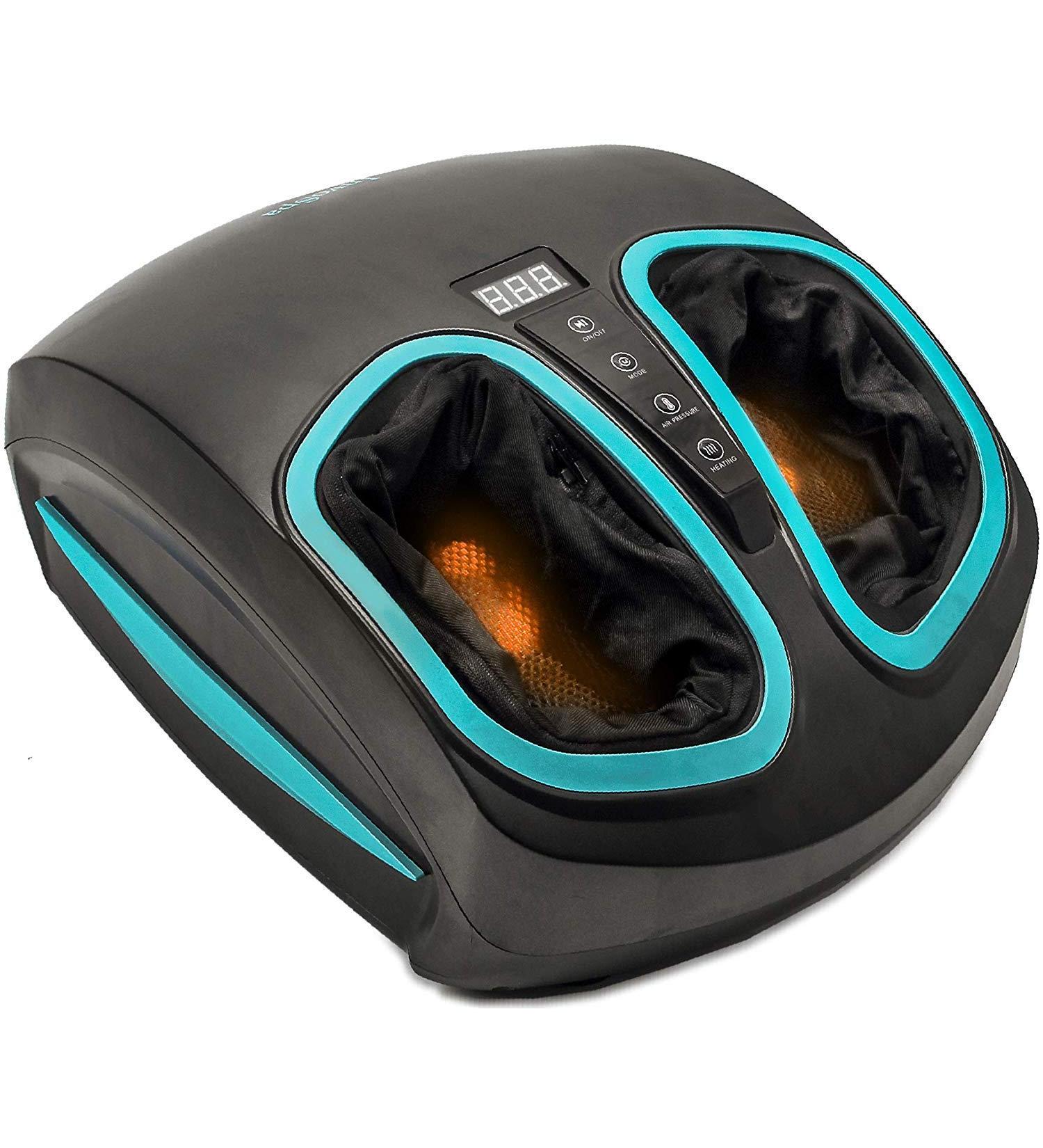 Invospa Electric Foot Massage Device with Heat - Shiatsu Kneading Relief for Tired Muscles & Soles - Buy Online on GoSupps.com