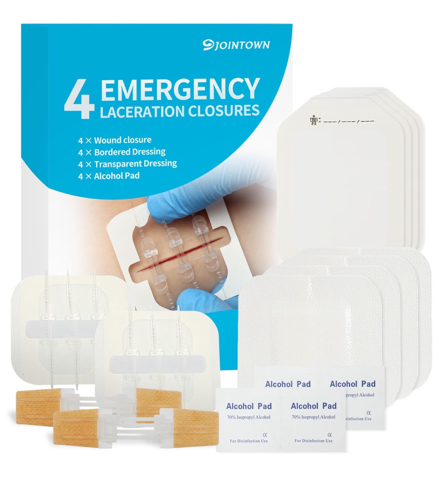 Emergency Laceration Closures - Zipstitch Wound Closure Device (4 Set) | Easy Use No Stitches Ideal for Home & Outdoors - Buy Online on GoSupps.com