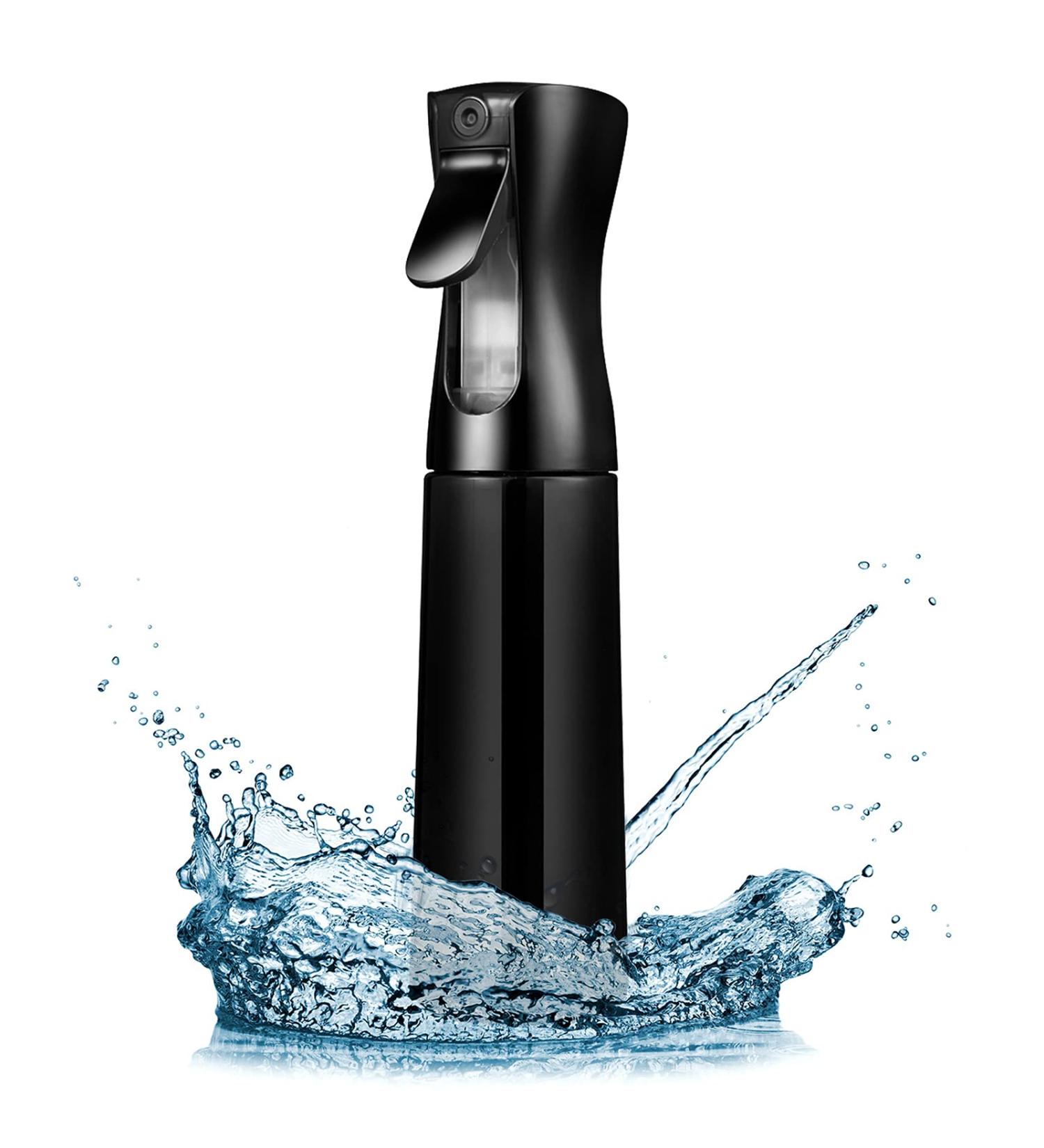 Continuous Mist Spray Bottle for Hair Plants & Cleaning - 300ml Black - Buy Online on GoSupps.com