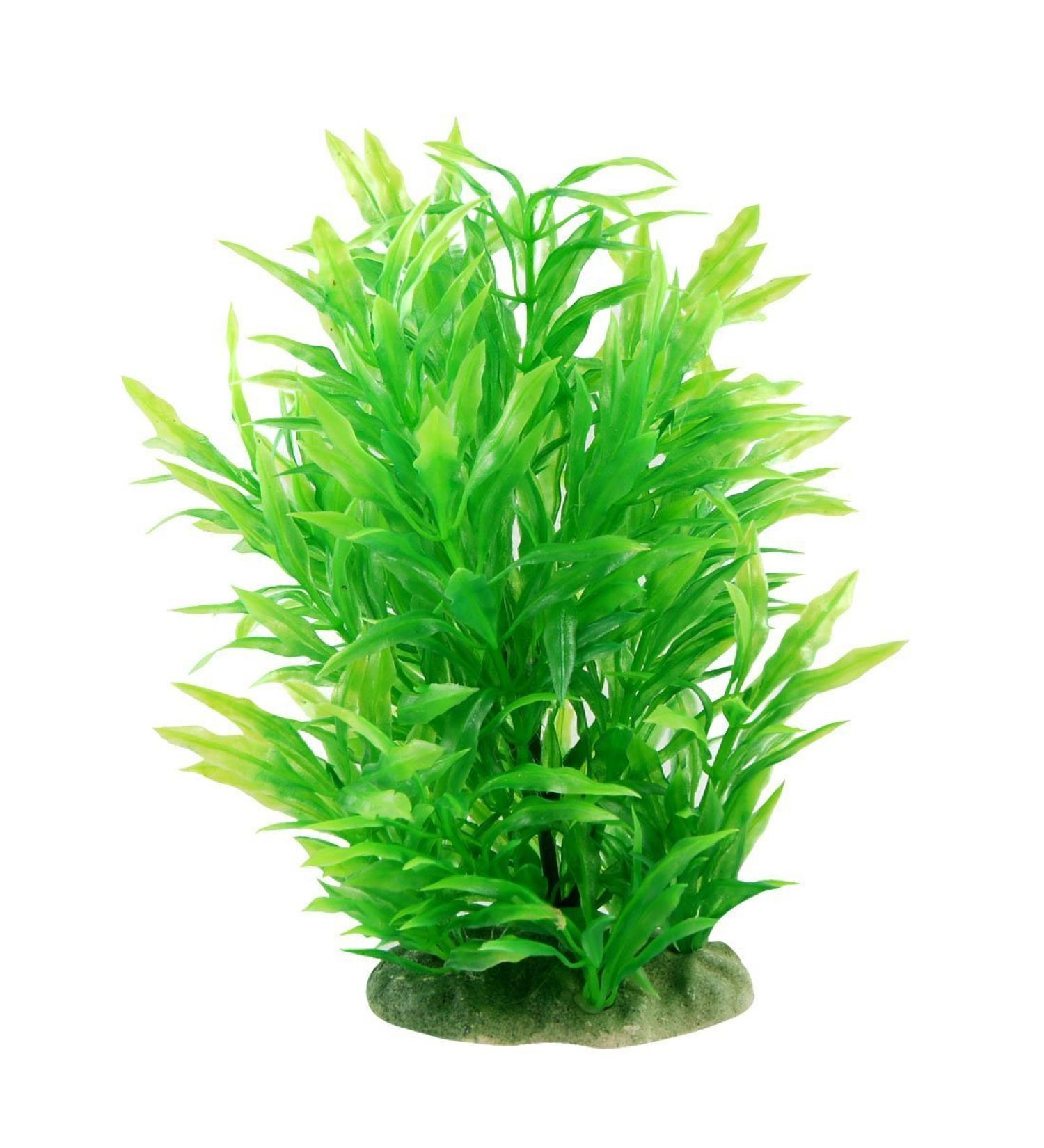 CNZ Aquarium Decor Fish Tank Decoration Ornament Artificial Plastic Plant Green (8.9-inch Green)