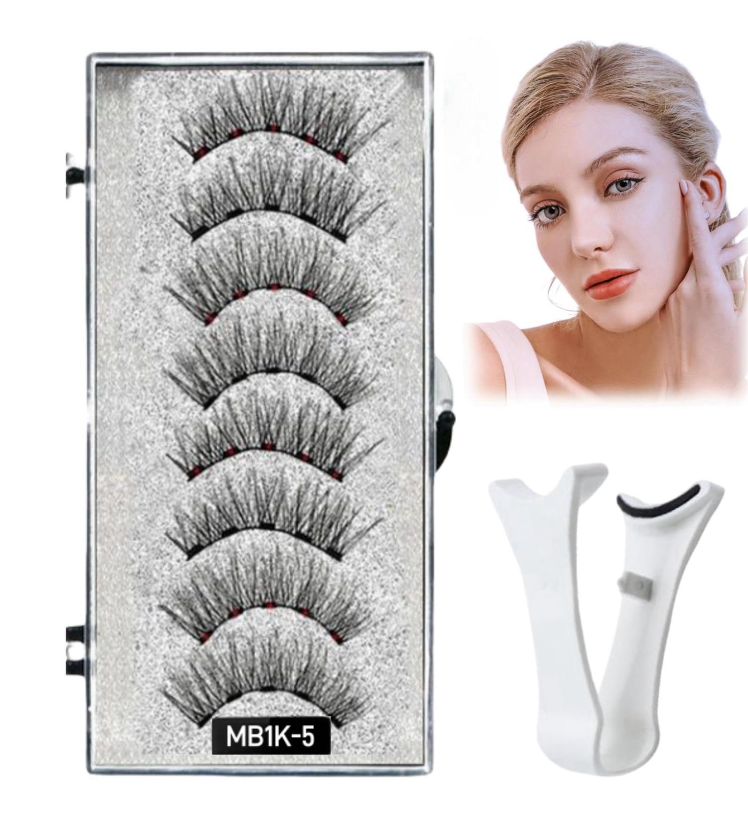 4 Pairs Magnetic Eyelashes with Applicator Magnetic Eyelashes Natural Look 3D Magnetic False Eyelashes without Eyeliner Reusable Magnetic Eyelashes No Glue No Liner Needed Easy to Wear and Remove - Buy Online on GoSupps.com