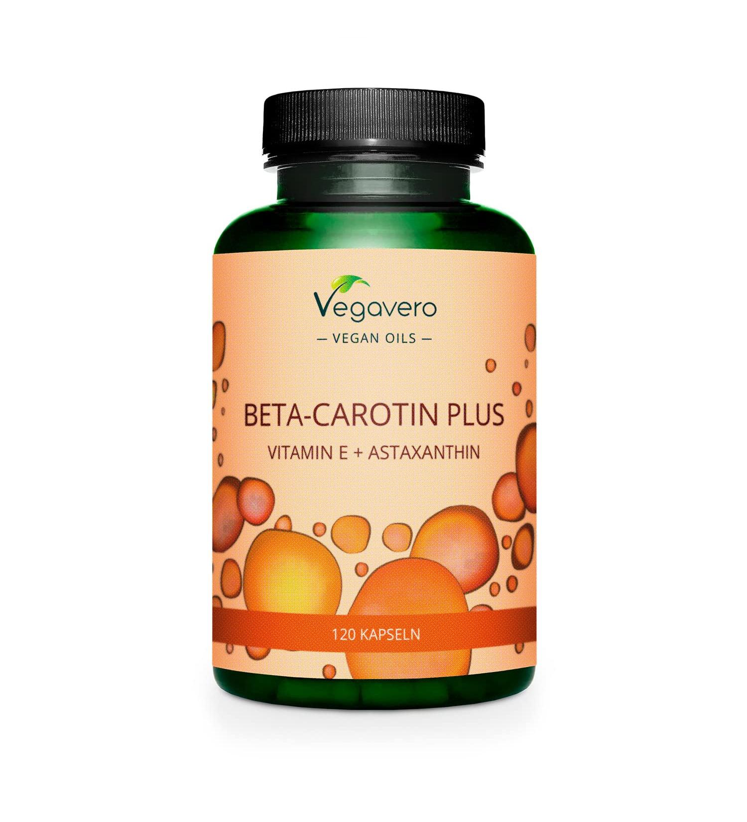 Vegavero Beta Carotene Supplement with Vitamin E & Astaxanthin for Golden Tan | Lab-Tested | 120 Vegan Tanning Capsules - Buy Online on GoSupps.com