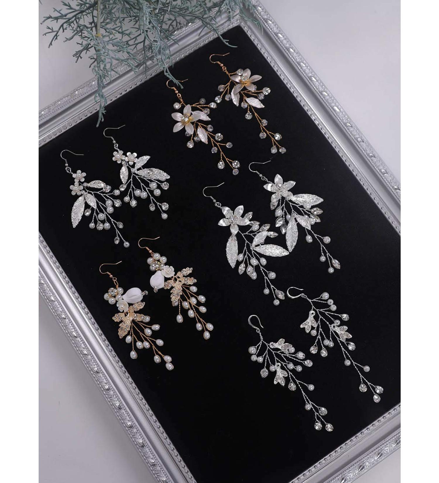 Denifery Handmade Flower Chandelier Earrings | Bridal & Statement Jewelry for Weddings Parties & Daily Wear (Style 5 - Buy Online on GoSupps.com