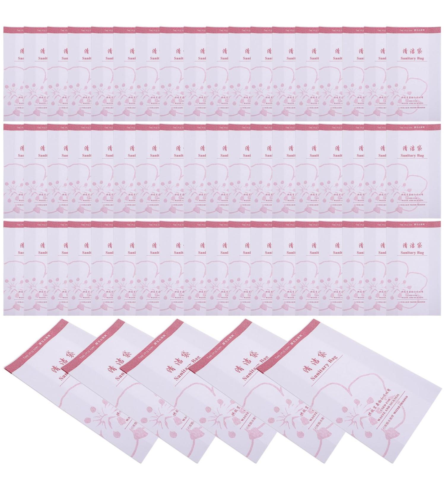 Healifty 100pcs Aviation Vomit Bag Vomiting Bags Disposable Outdoor Garbage Bags Garbage Bag for Car Carsickness Vomit Bag Travel Vomit Bag Travel Sick Bags Paper Outdoor Disposable Bag