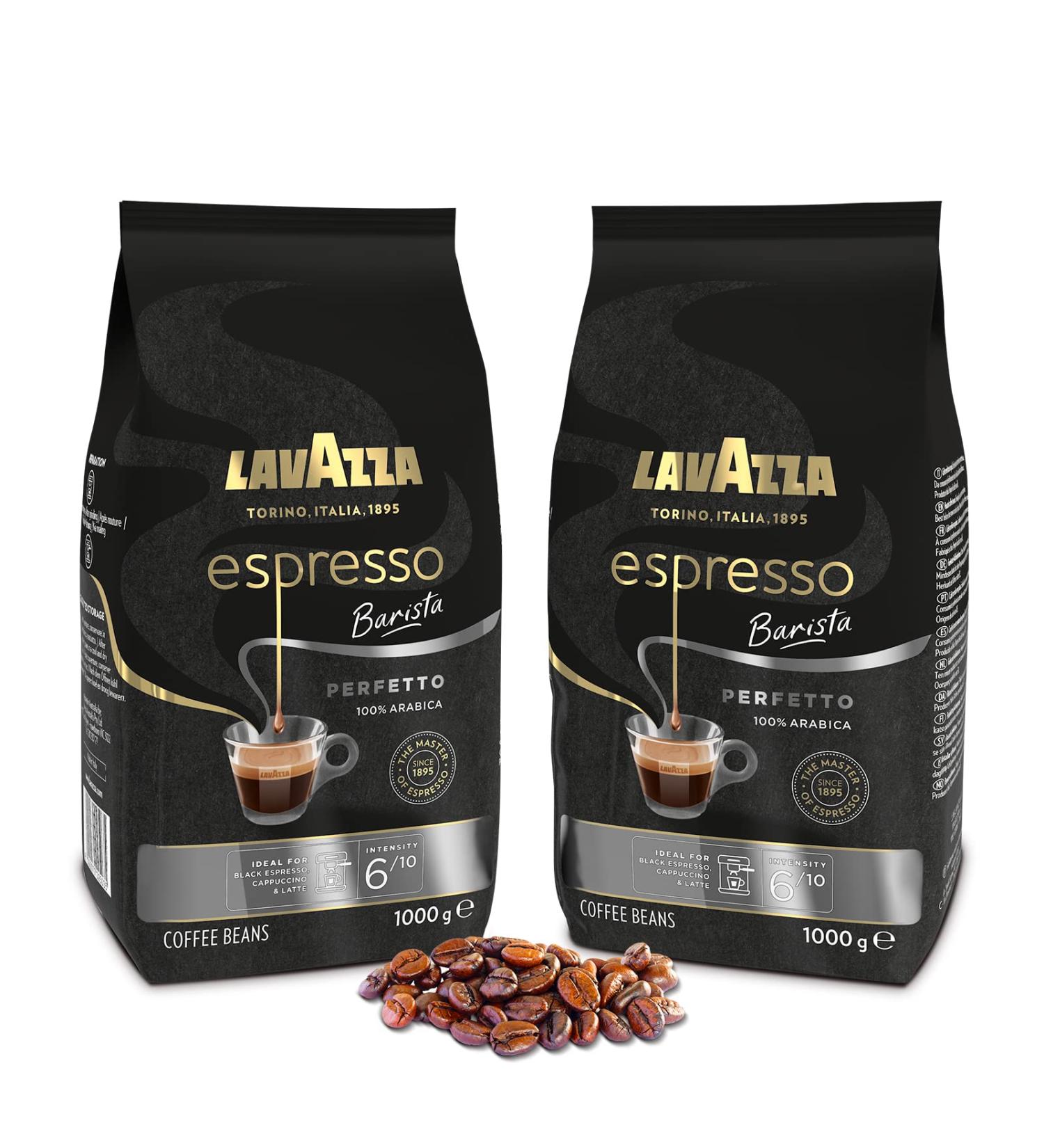 LAVAZZA - Barista Perfetto Espresso Coffee - Lavazza Grain Coffee - 100% Arabica - Italian Grain Coffee - Intensity 6 - 2 Pac - Buy Online on GoSupps.com