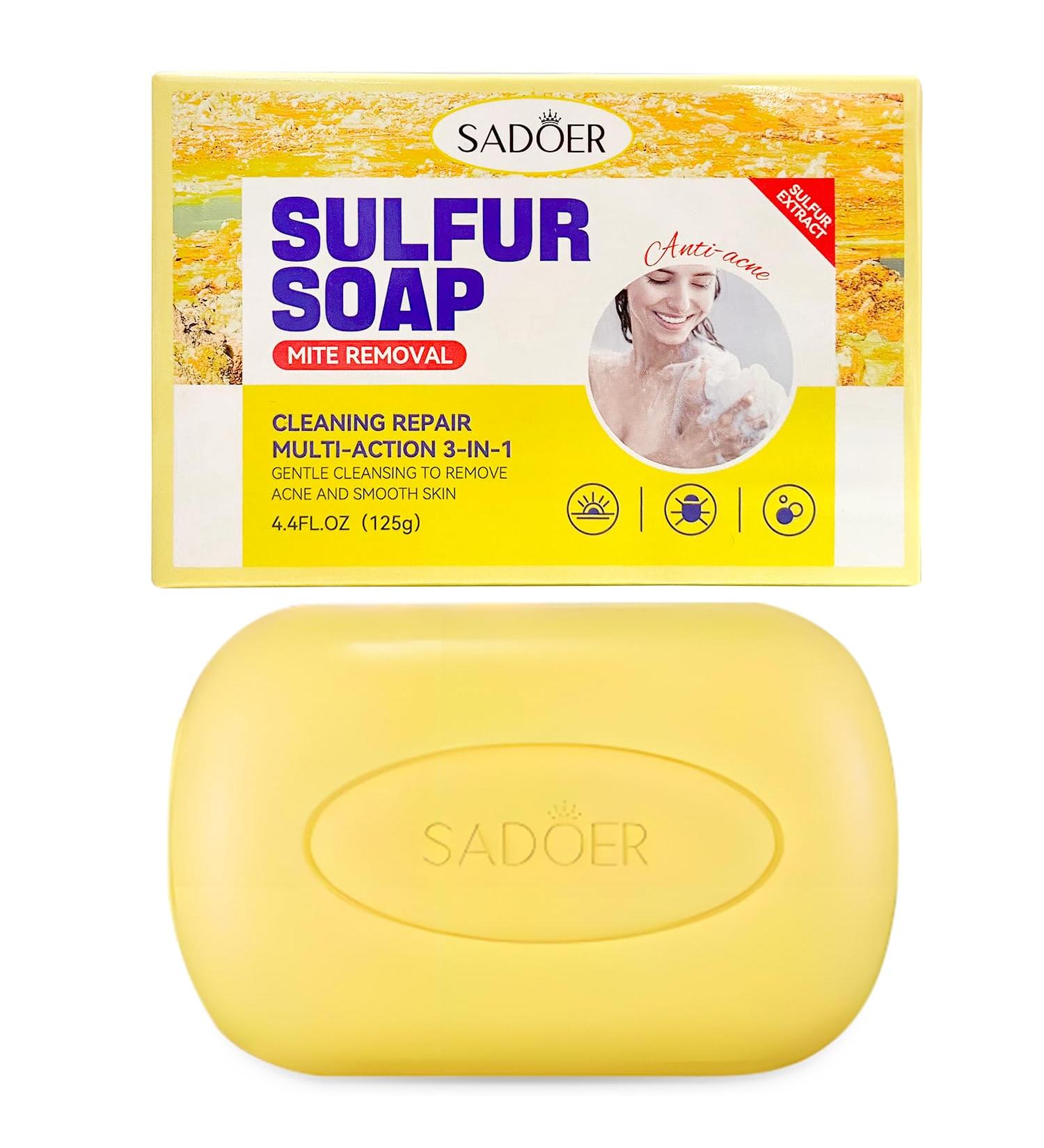 Princess Belle Sulfur Soap Bar for Acne | Gentle Cleansing & Moisturizing | 4.4oz Sulfur Body Wash - International Shipping Available - Buy Online on GoSupps.com