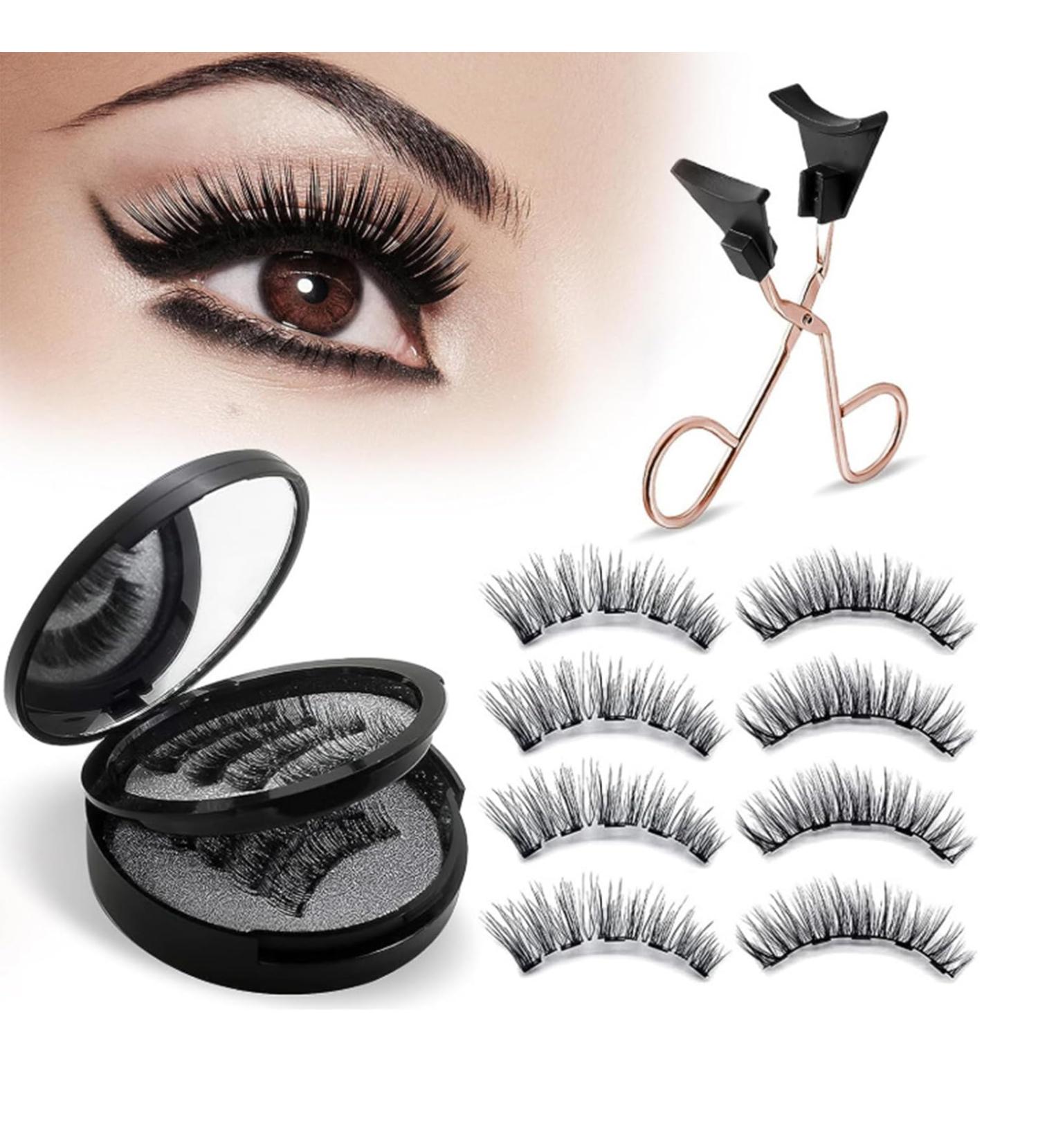 Magnetic Eyelashes with Applicator - Magnetic Eyelashes Natural Look Strong Hold No Glue Needed - Reusable Natural Magnetic Lashes Kit without Eyeliner - Buy Online on GoSupps.com
