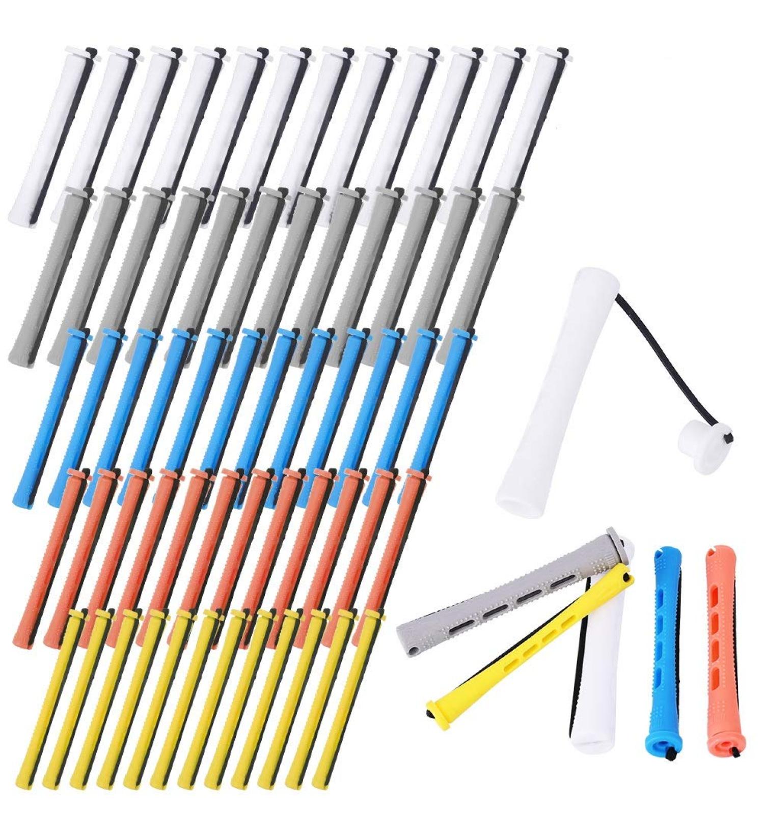 Moguer 60Pcs Hair Perm Rods Cold Wave Rods Plastic Hair Curling Roller Various Medium Small Hair Curler Styling Tools for Women Girls Hair Hairdressing 5 Sizes - Buy Online on GoSupps.com