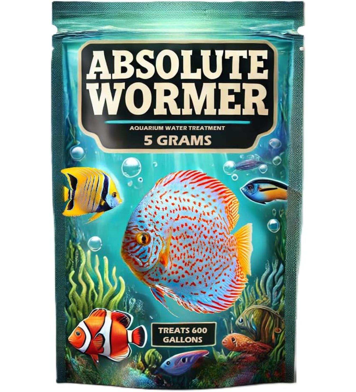 Wormer Plus Flubendazole Anti-Parasitic Fish Medication 5g - Treats Fish Parasites and Flukes - Buy Online on GoSupps.com