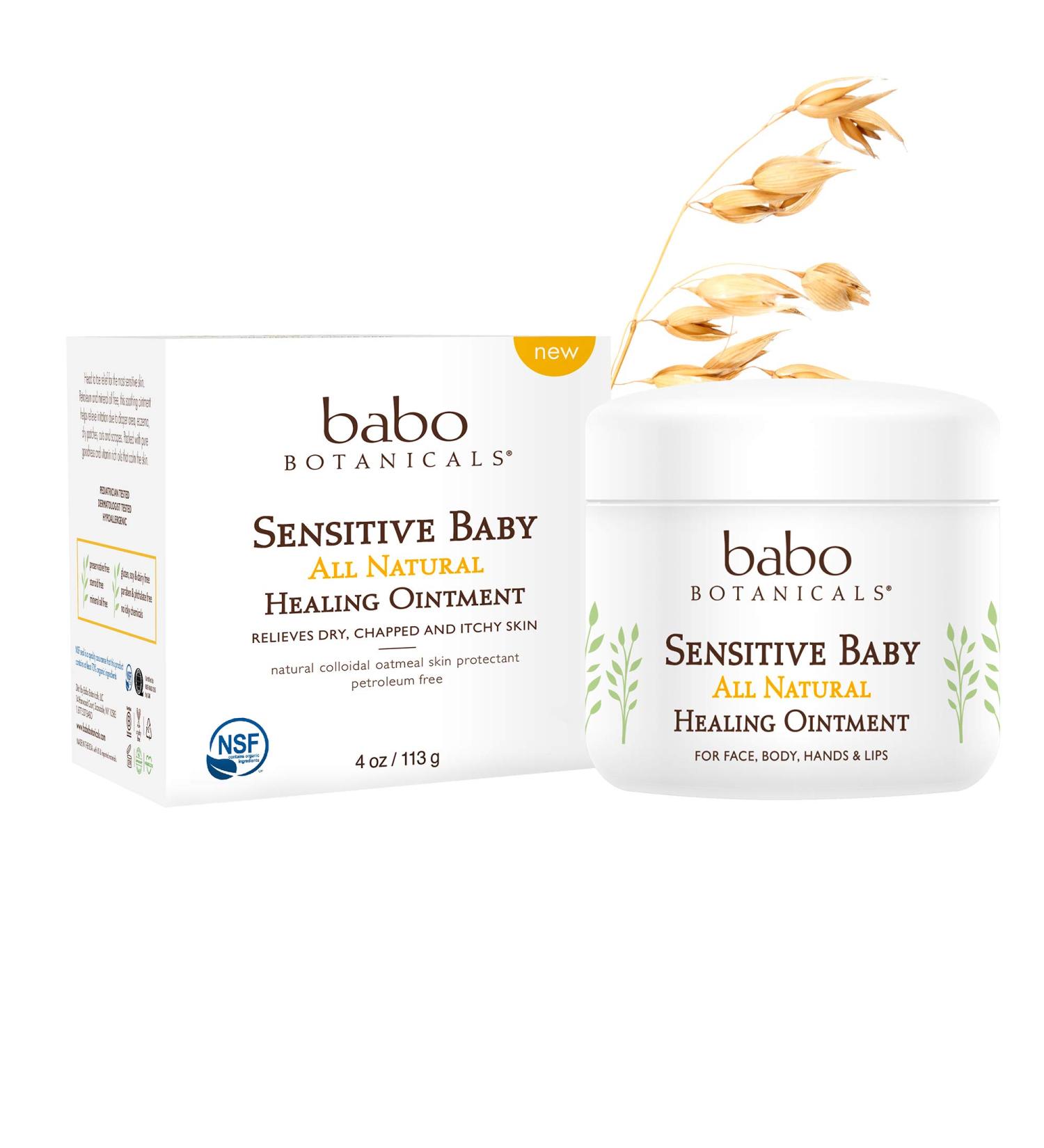 Organic Baby Healing Ointment - Babo Botanicals 4oz with Colloidal Oatmeal - Buy Online on GoSupps.com