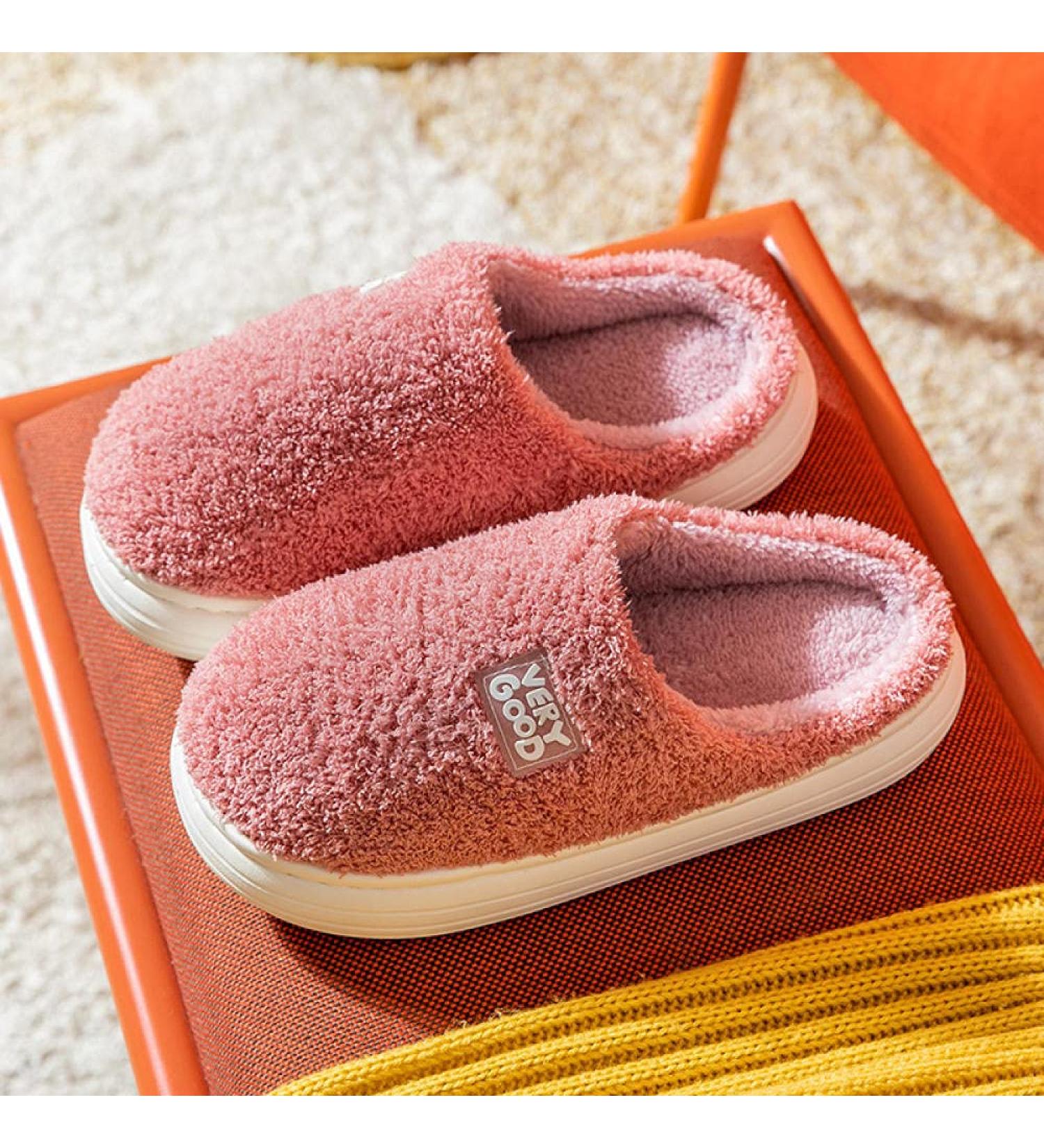 Diabetic Slippers: Thick-Soled Cotton Comfort Shoes - Red (Size 5-6 US) - Buy Online on GoSupps.com
