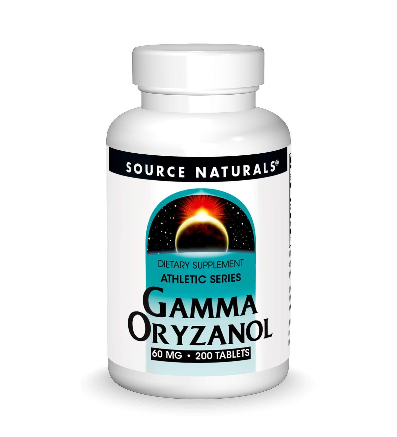 Source Naturals Gamma Oryzanol 60mg Dietary Supplement - 200 Tablets, Vegetarian-Friendly - Buy Online on GoSupps.com