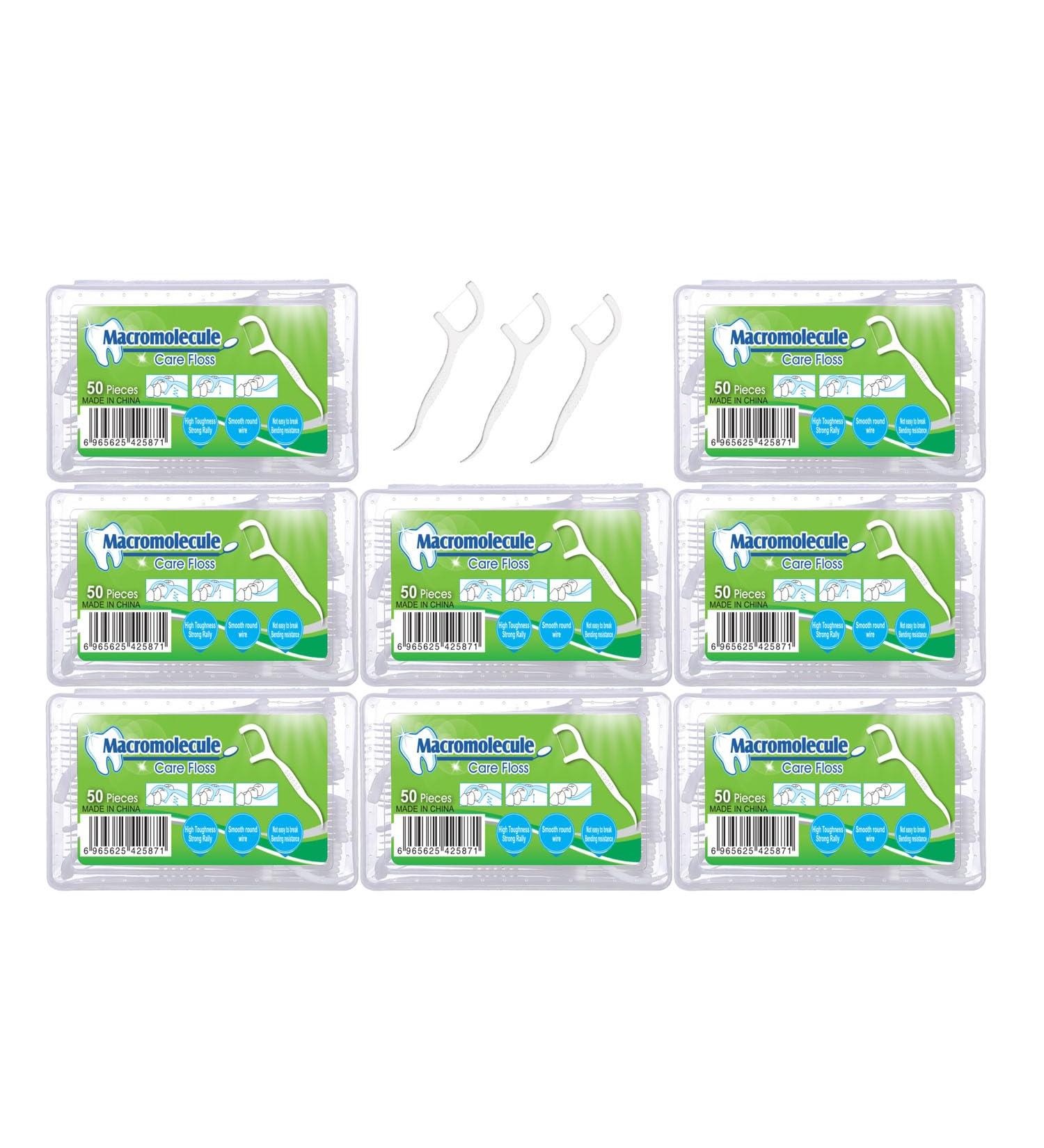 Floss Gang Professional High Strength Flossing Sticks 8 Pack (400 Sticks) with Carry Bag Perfect for Home Hotel and Travel - Buy Online on GoSupps.com