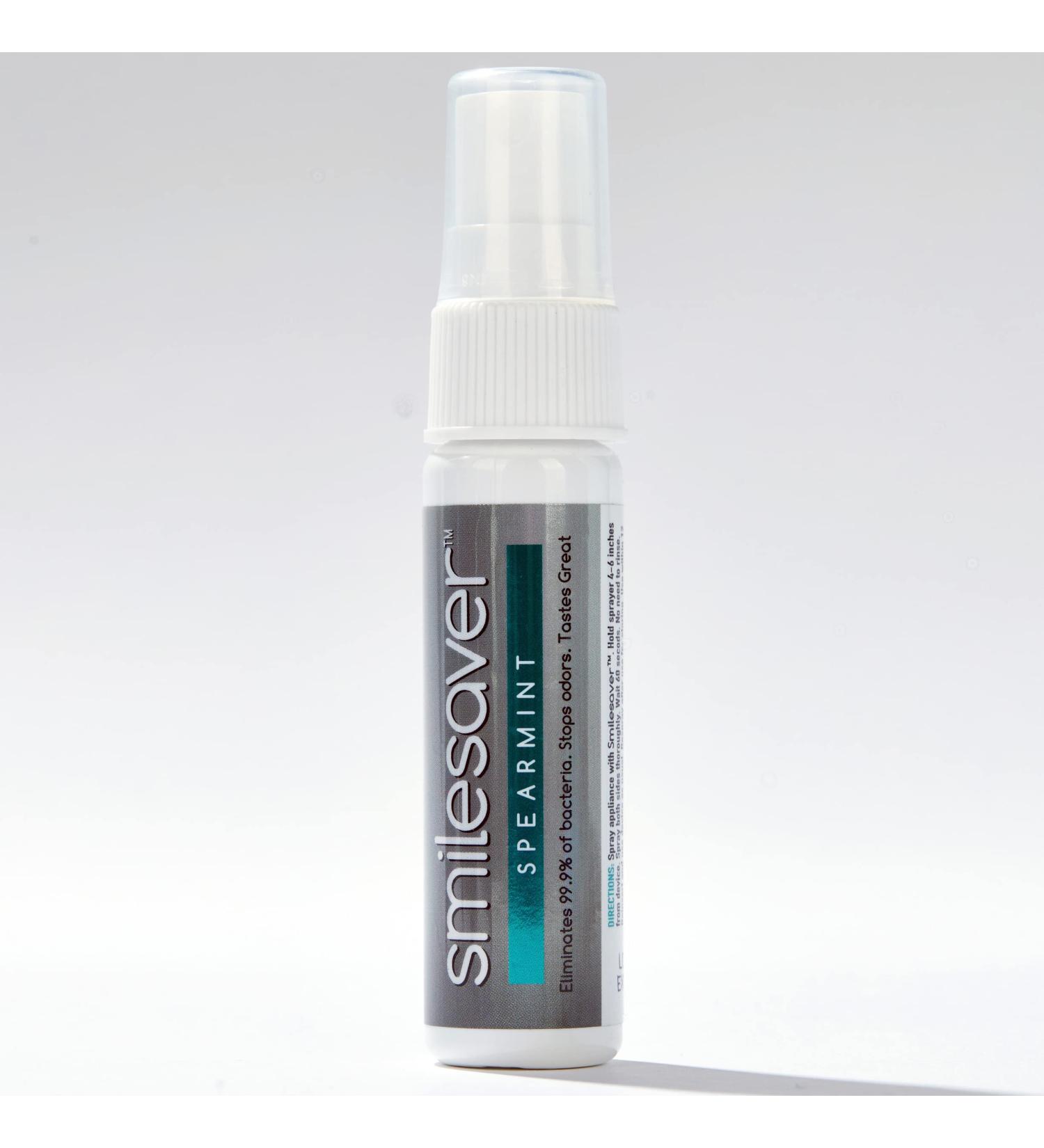 Smilesaver Retainer & Aligner Cleansing Spray - Stops Odors, No Scrubbing - 1oz (30mL) - Buy Online on GoSupps.com