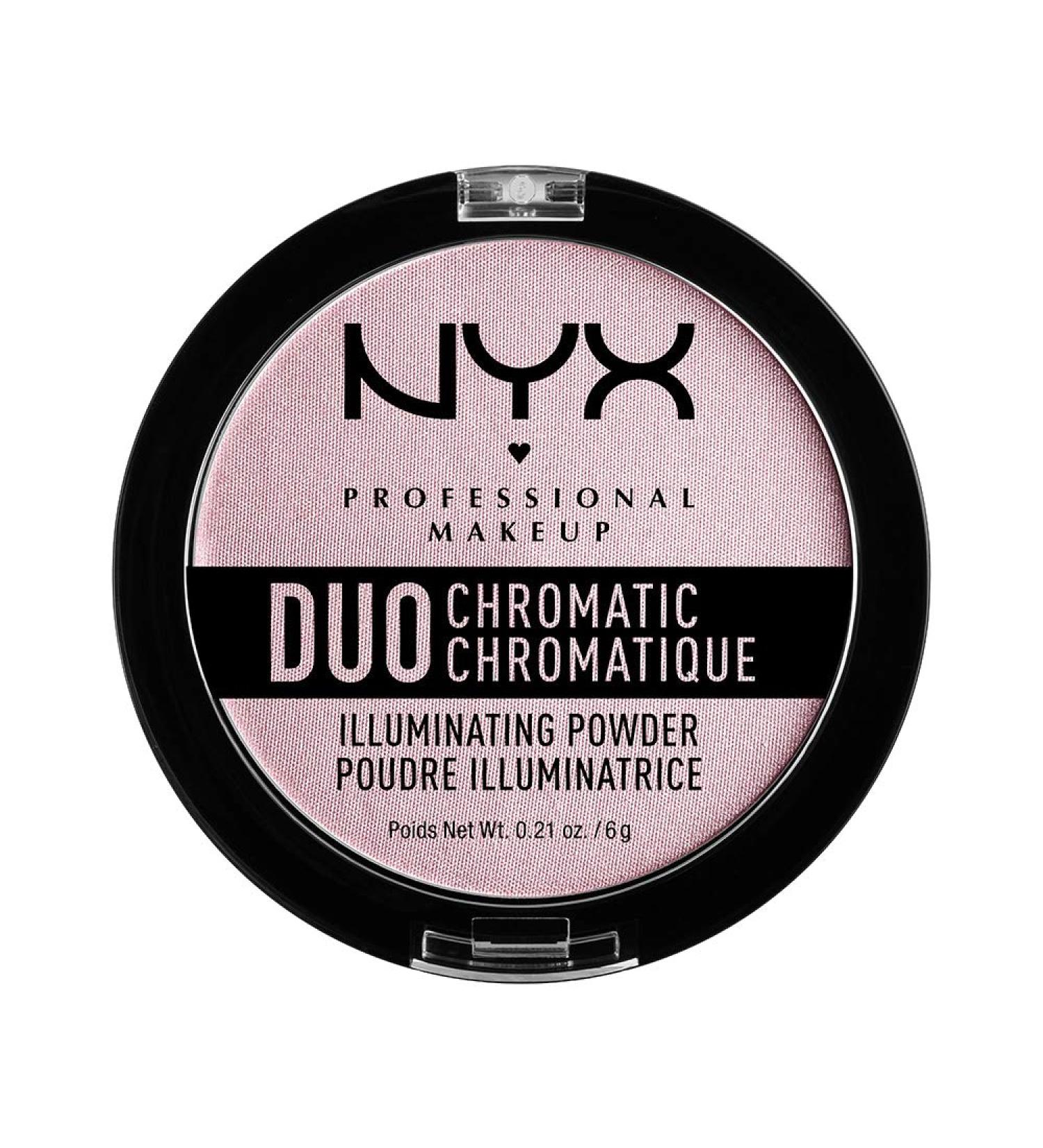 NYX Duo Chromatic Illuminating Powder in Lavender Steel - Sparkle and Shine with This Stunning Highlighter - Buy Online on GoSupps.com