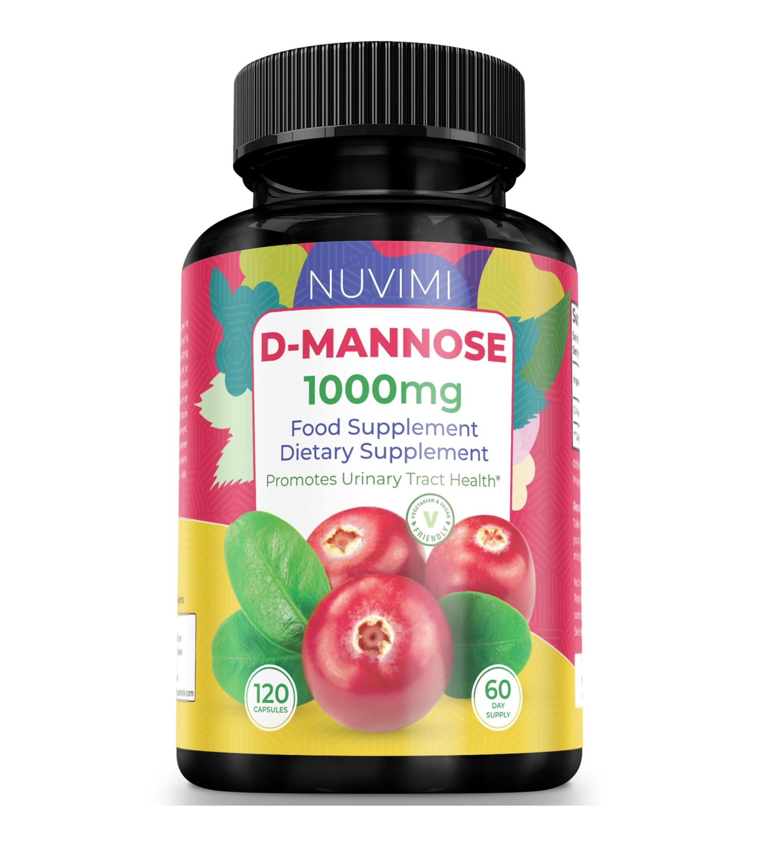 Mannose 1000mg Capsules - UTI Defence & Urinary Tract Health Support by NUVIMI - Buy Online on GoSupps.com