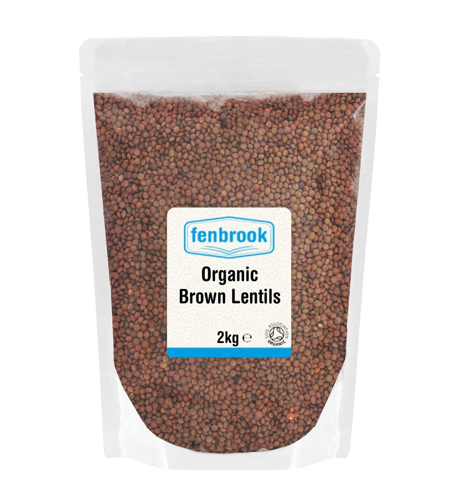 Organic Brown Lentils 2kg | Certified Organic by Fenbrook Organic - Buy Online on GoSupps.com