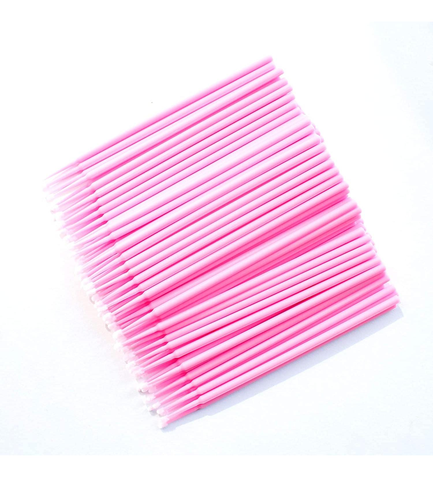 Fenshine 100pcs Pink Disposable Micro Applicator Brushes for Eyelash Extension | Micro Make Up Mascara Brushes - Buy Online on GoSupps.com