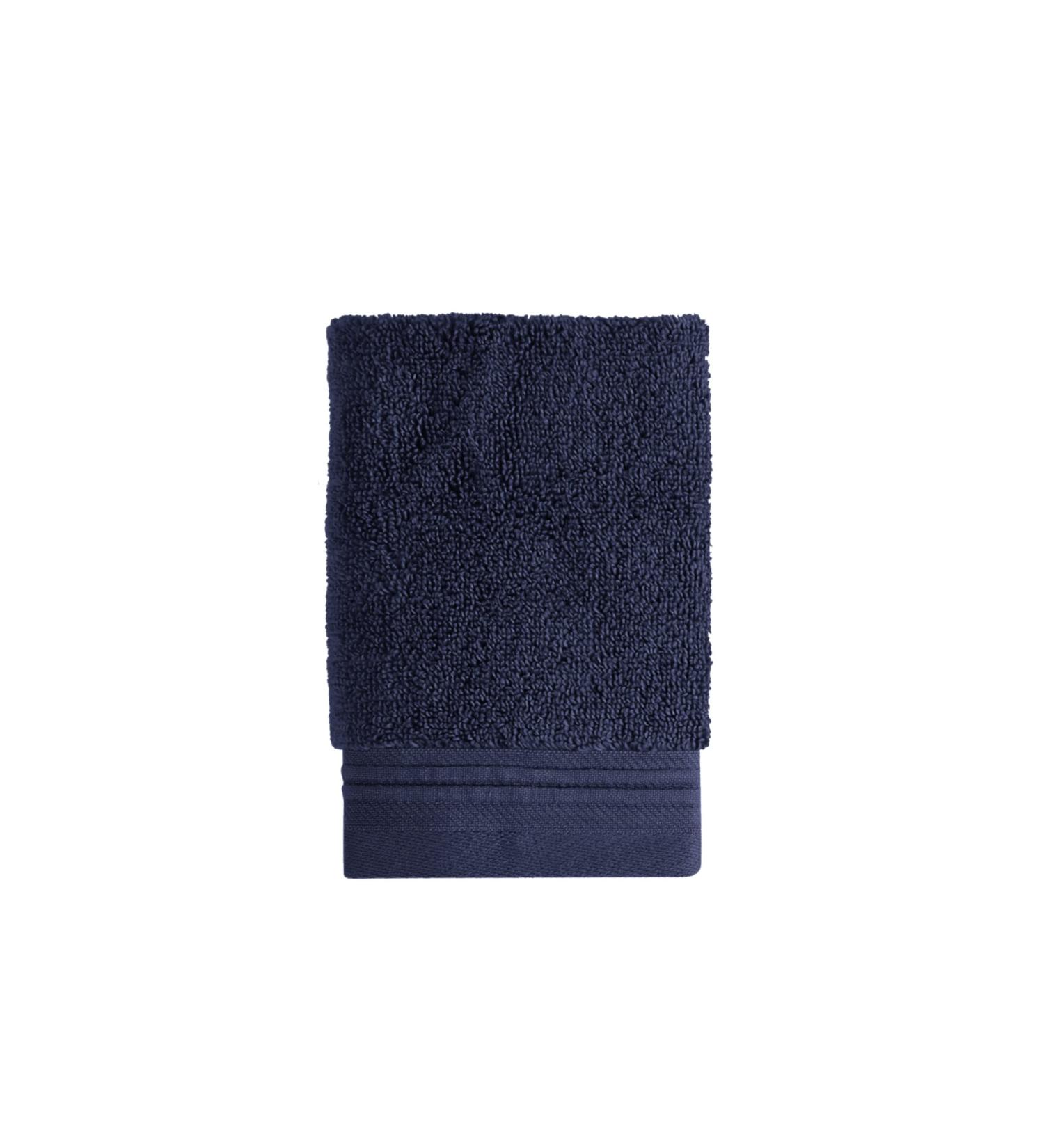 Kate Spade New York Scallop Pleat 580 GSM Terry Wash Cloth - French Navy | 100% Cotton | 13 x 13 Inches - Buy Online on GoSupps.com